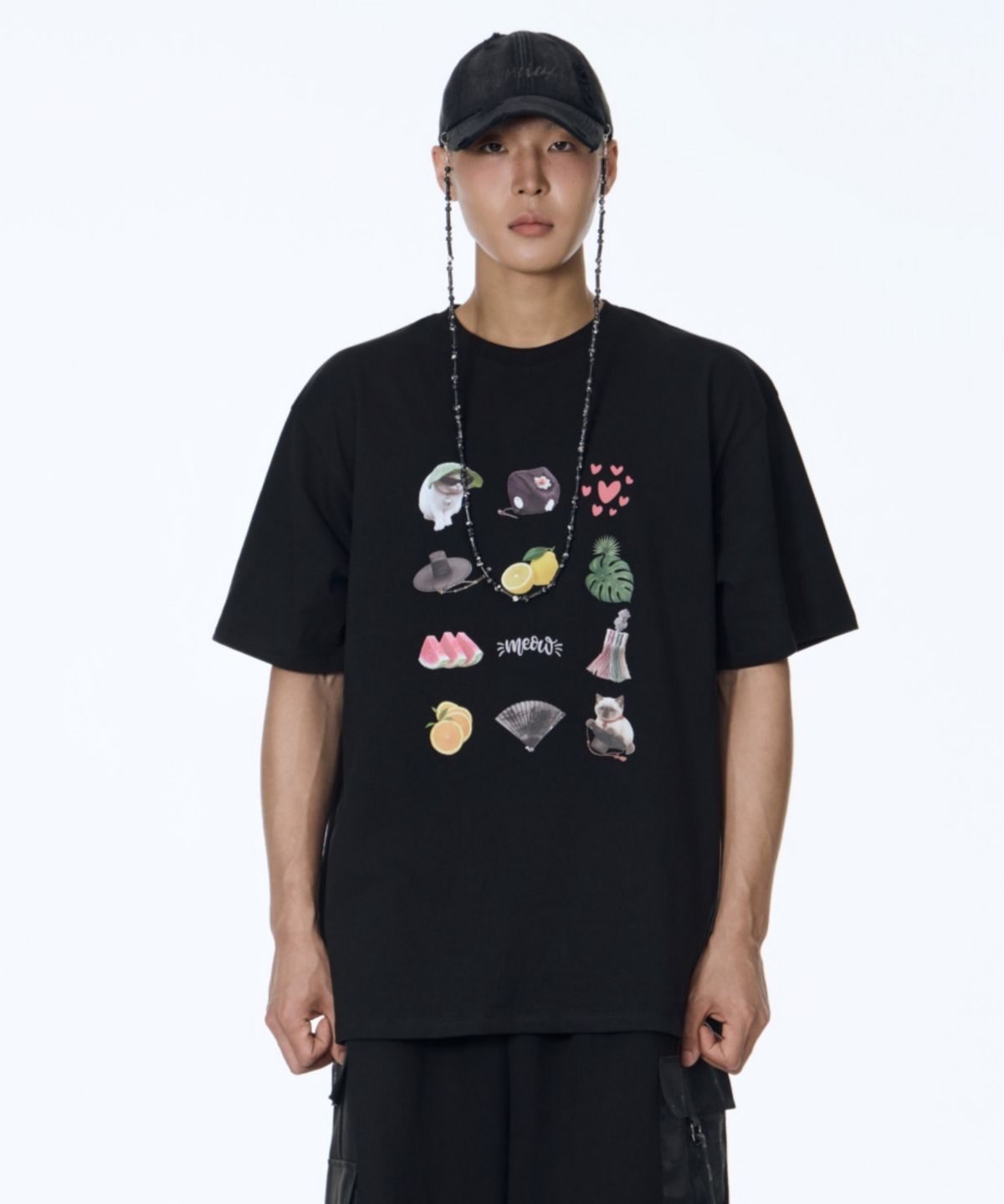 칠 하나 투 구육(71TO96) 12 Printed T-Shirts (Black)