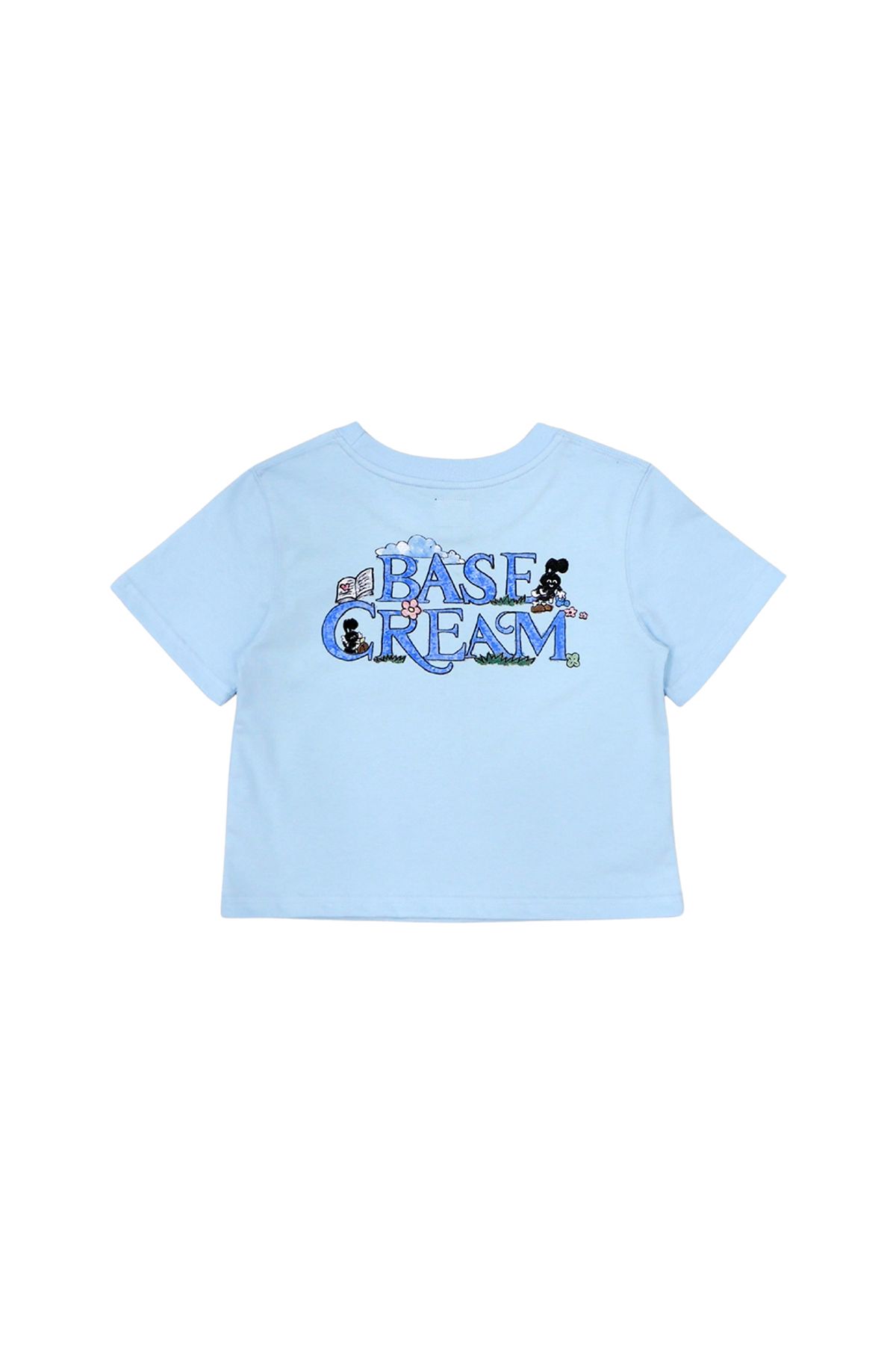 베이스크림(BASECREAM) BCxBRR CROP TEE_SKYBLUE