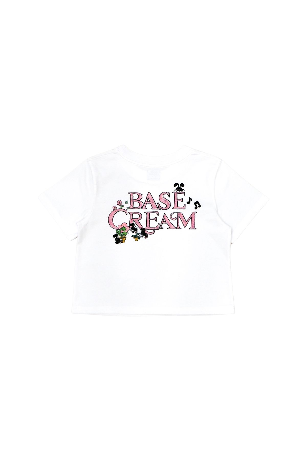 베이스크림(BASECREAM) BCxBRR CROP TEE_WHITE