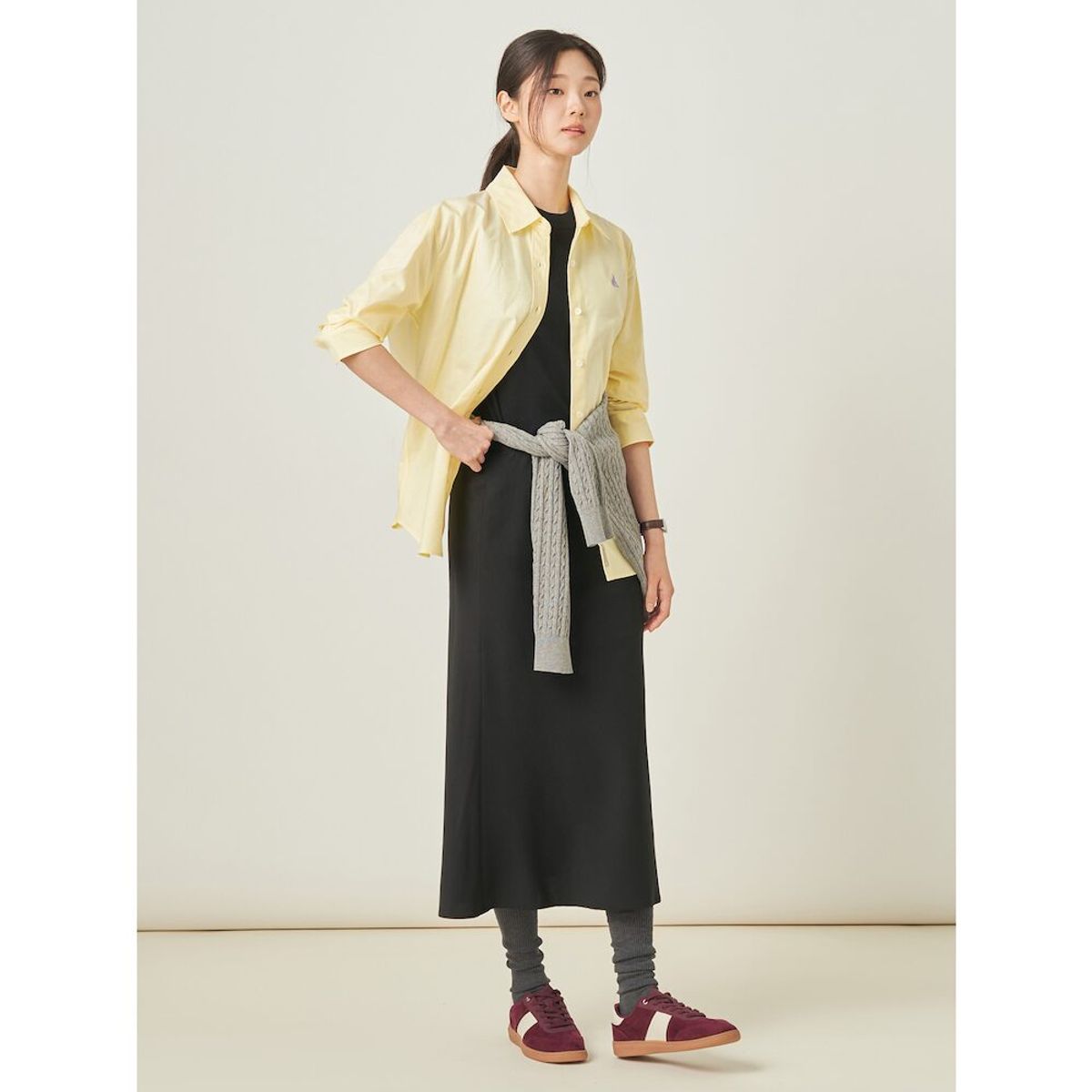 빈폴 레이디스(BEANPOLE LADIES) 옥스포드 오버핏 셔츠  옐로우 (BF5864C02E)