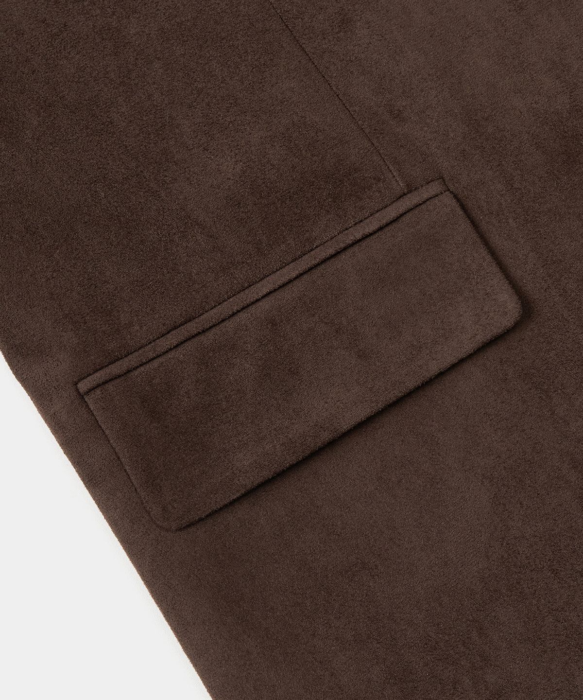 엑스컨테이너(EXCONTAINER) 클래식 버튼 스웨이드 블레이저 (DARK BROWN)