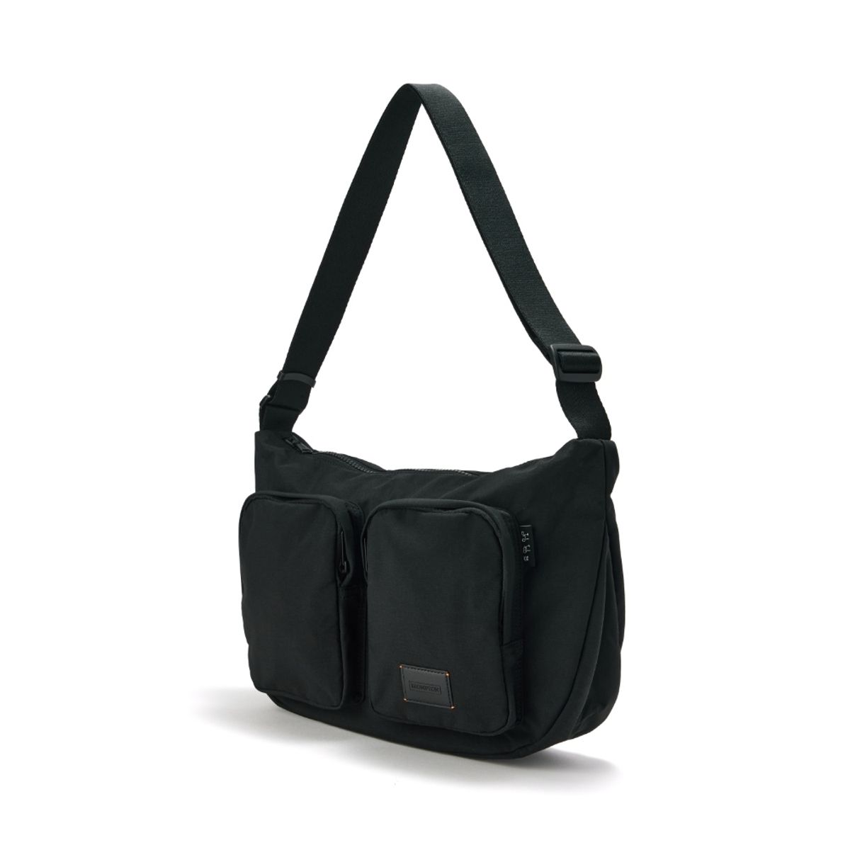 브롬톤 런던(BROMPTON LONDON) TWO POCKET HOBO BAG - BLACK (P255ACR410)