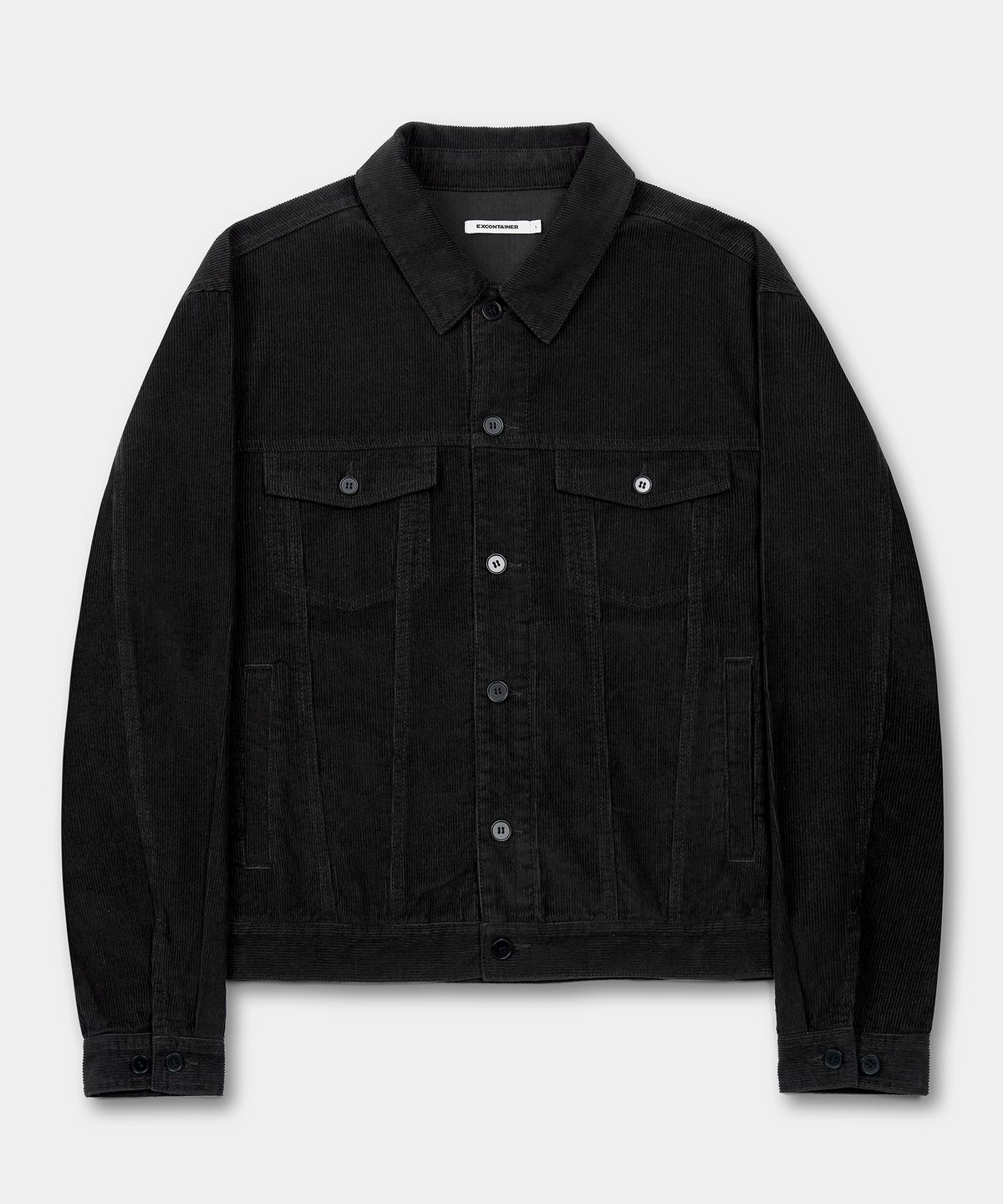 엑스컨테이너(EXCONTAINER) 코듀로이 트러커 자켓 (BLACK)