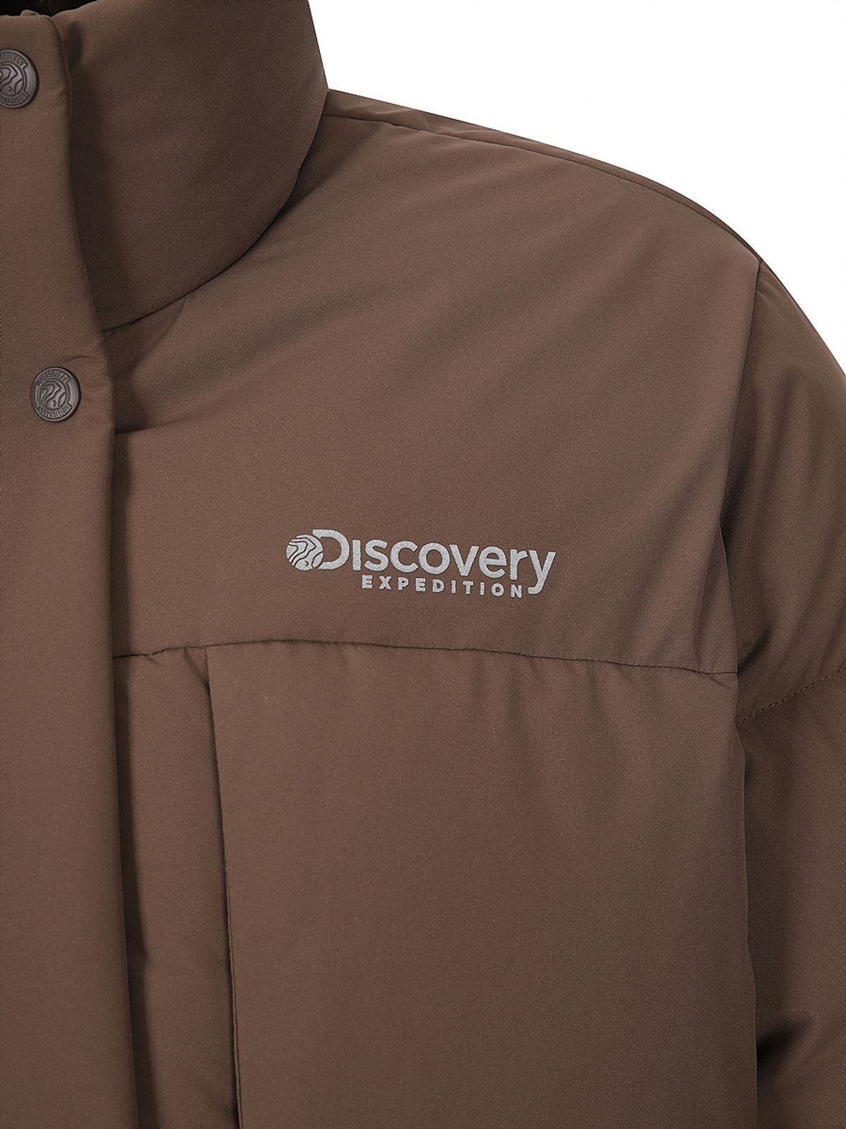 디스커버리 익스페디션(DISCOVERY EXPEDITION) 여성 레스터G 하이넥 구스다운 숏패딩 (D/BROWN)