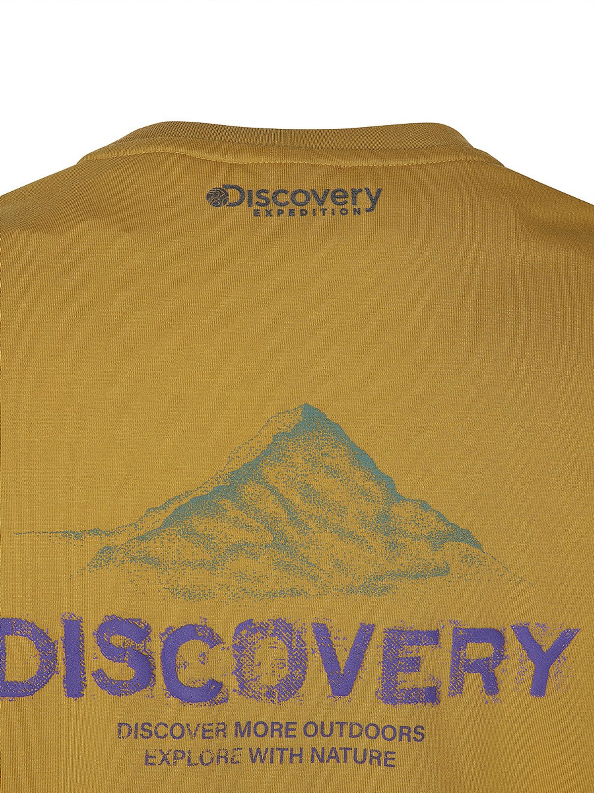 디스커버리 익스페디션(DISCOVERY EXPEDITION) 마운틴 그래픽 기능성 긴팔티 (D/MUSTARD)