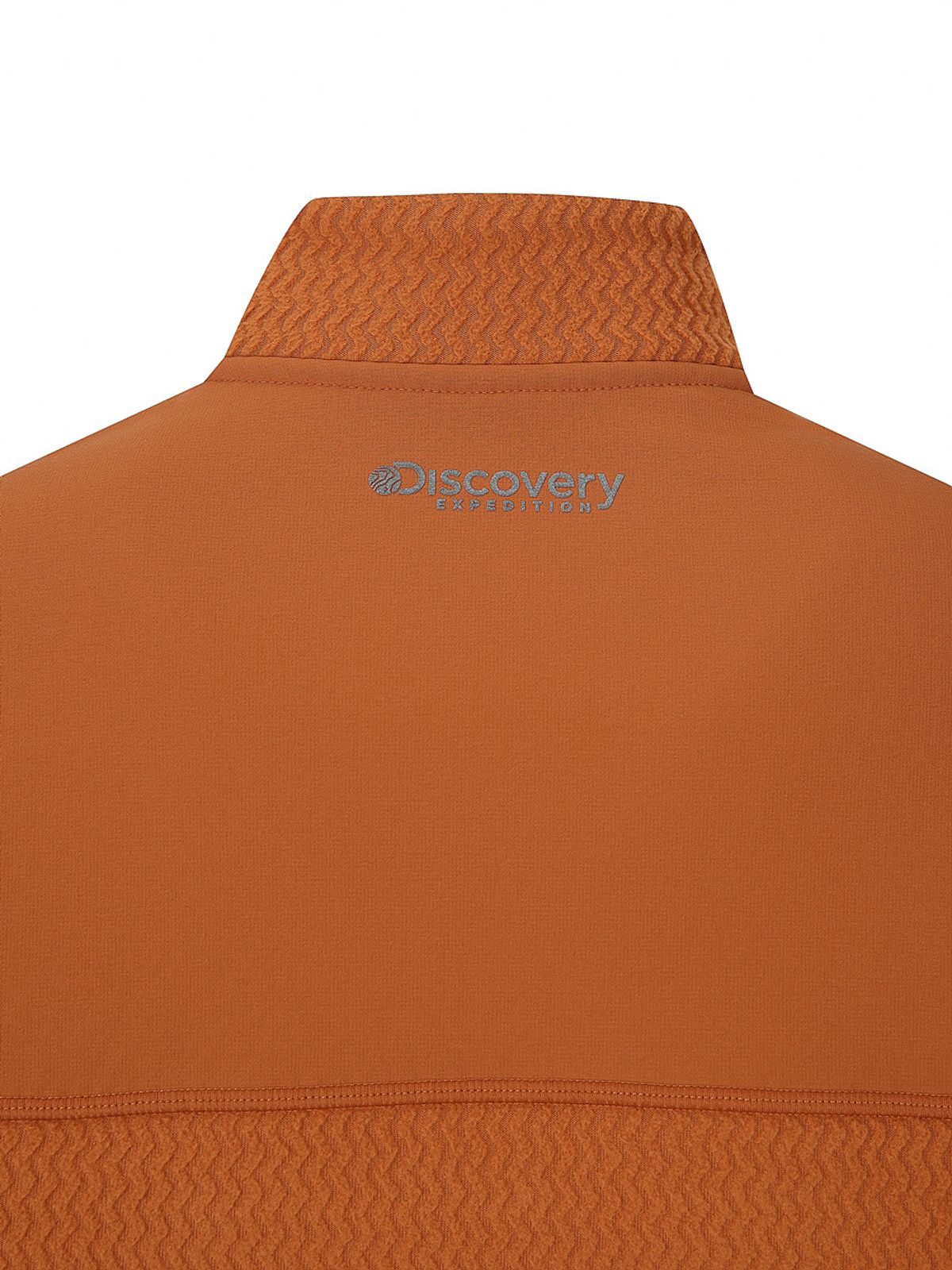 디스커버리 익스페디션(DISCOVERY EXPEDITION) 여성 자가드 플리스 반집업 티셔츠 (L/ORANGE)