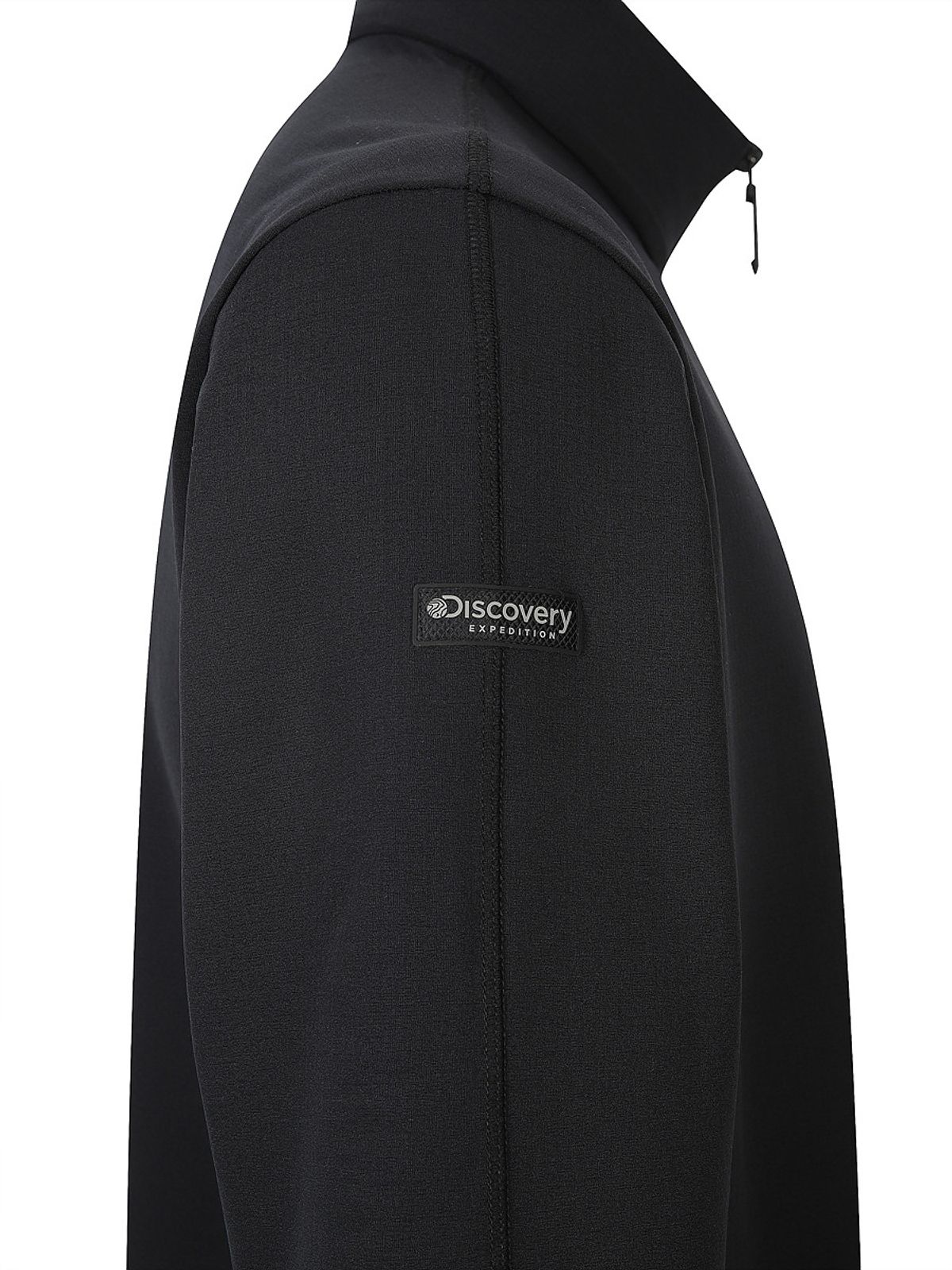 디스커버리 익스페디션(DISCOVERY EXPEDITION) 남성 그리드 반집업 티셔츠 (BLACK)