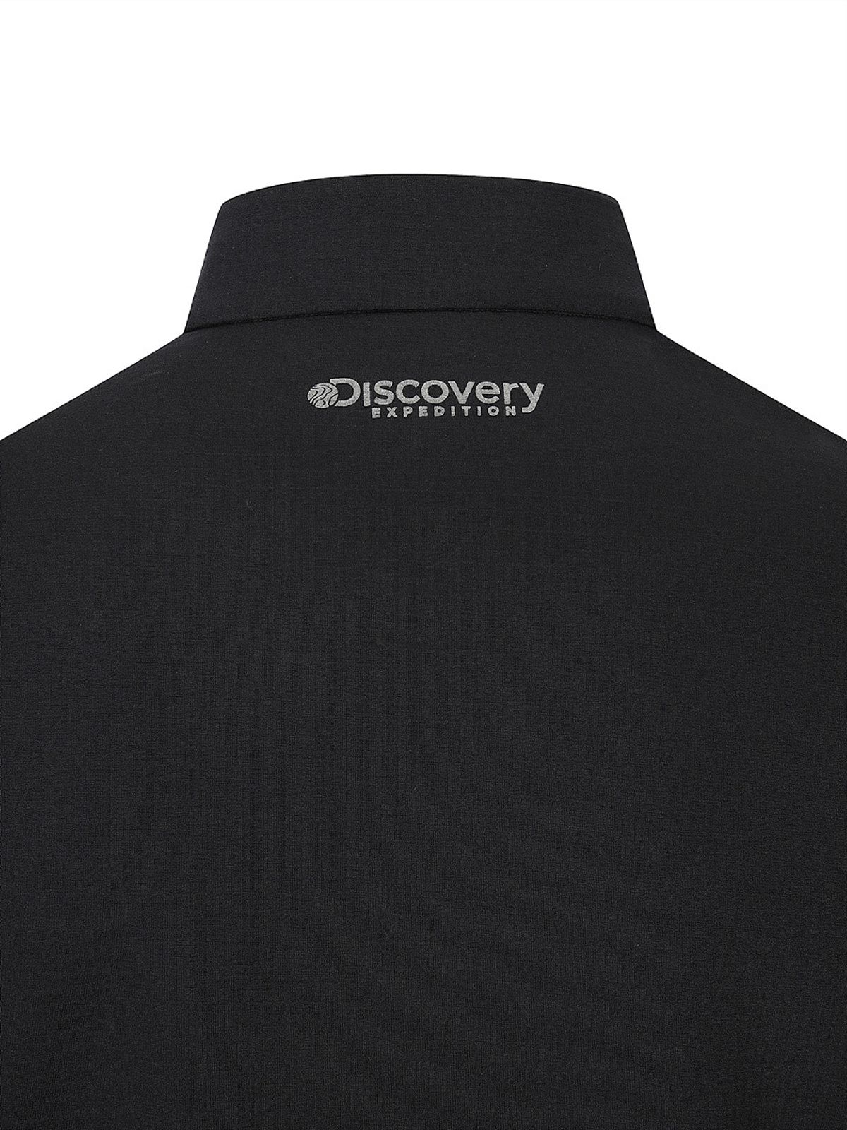 디스커버리 익스페디션(DISCOVERY EXPEDITION) 남성 그리드 반집업 티셔츠 (BLACK)
