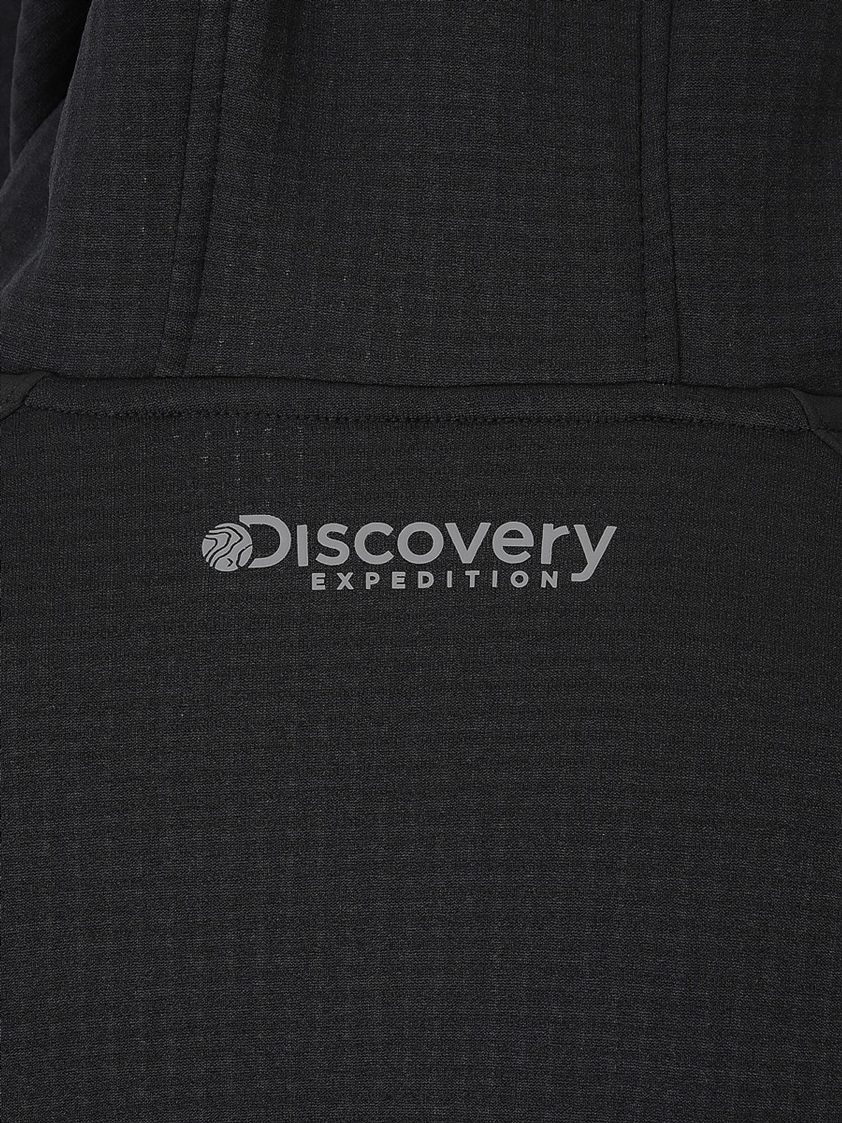 디스커버리 익스페디션(DISCOVERY EXPEDITION) 아웃도어 그리드 기모 후드티 (BLACK)
