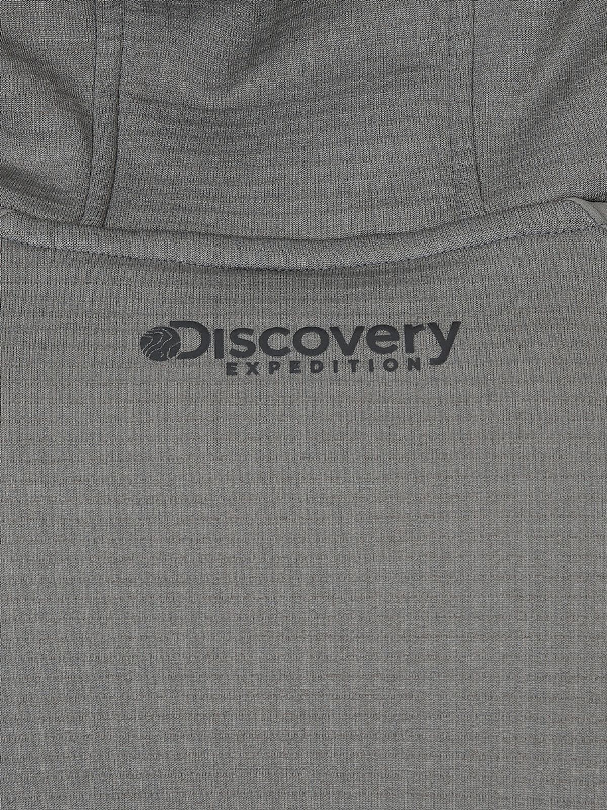 디스커버리 익스페디션(DISCOVERY EXPEDITION) 아웃도어 그리드 기모 후드티 (GREY)