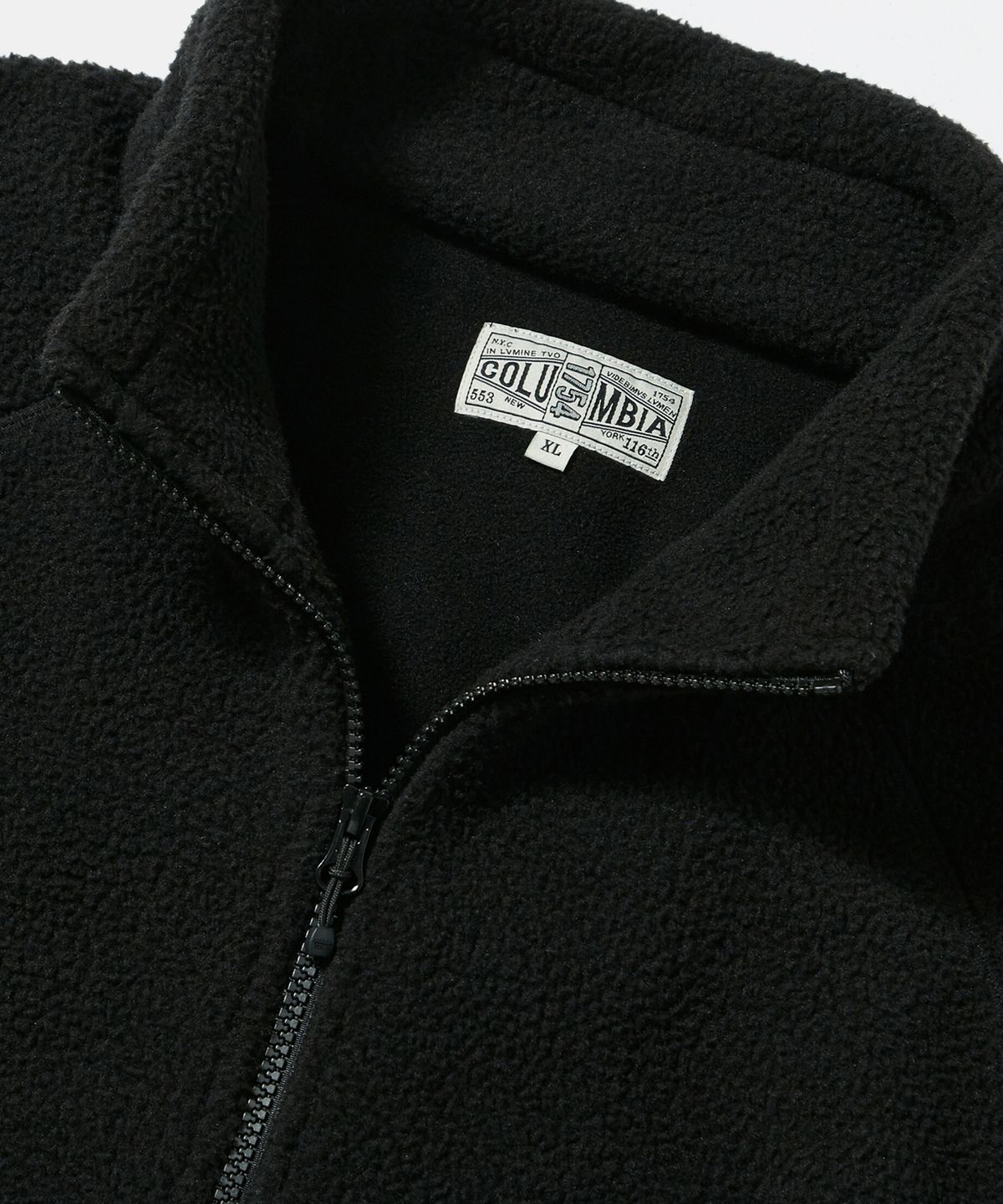 컬럼비아 유니버시티(COLUMBIA UNIVERSITY) PANEL RAGLAN POLAR FLEECE ZIP-UP JACKET_BLACK