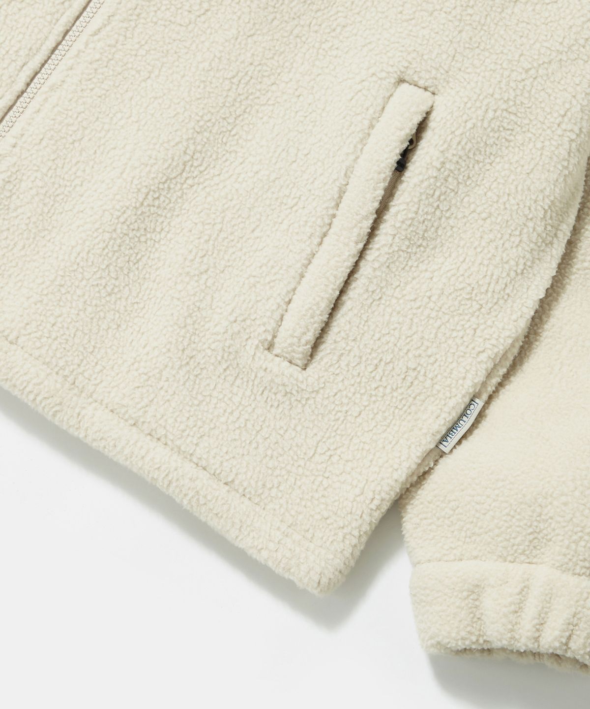 컬럼비아 유니버시티(COLUMBIA UNIVERSITY) PANEL RAGLAN POLAR FLEECE ZIP-UP JACKET_IVORY