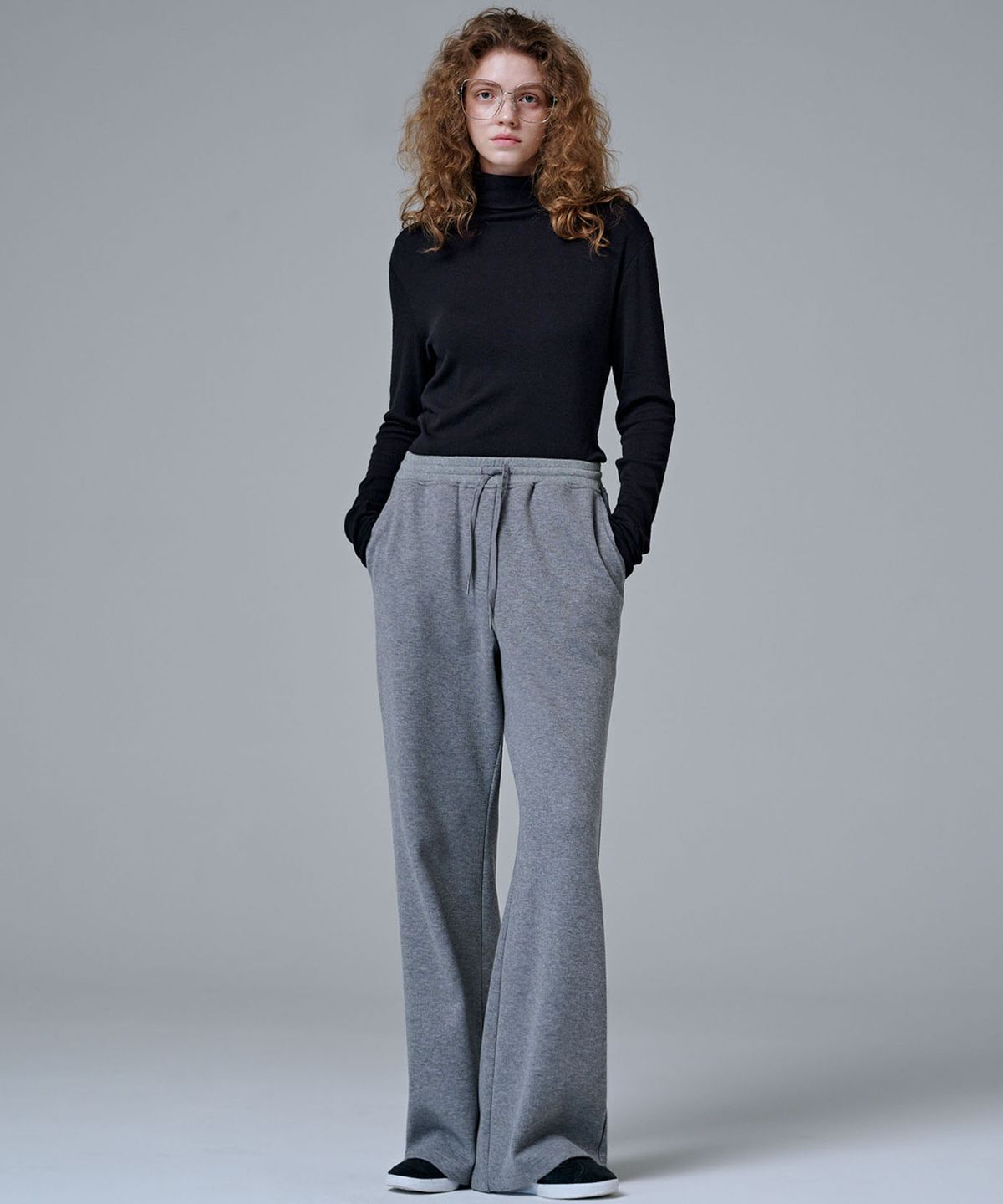 마롭(MALOUPE) 5109 텍스쳐 롤넥 티셔츠 (블랙)