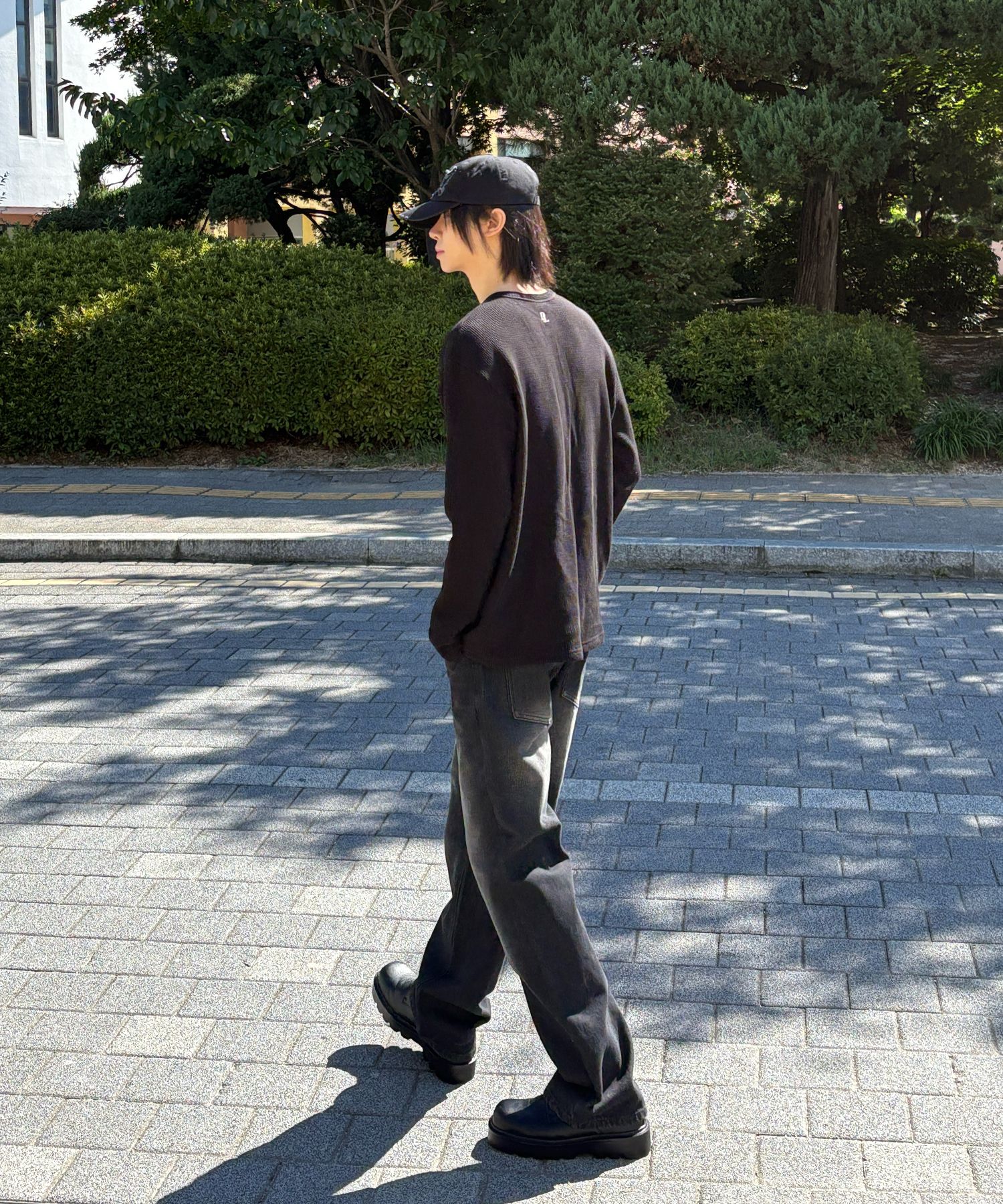 MUSINSA公式 | DEVELOVE ソフトフェードセミワイドデニムパンツ_ブラック