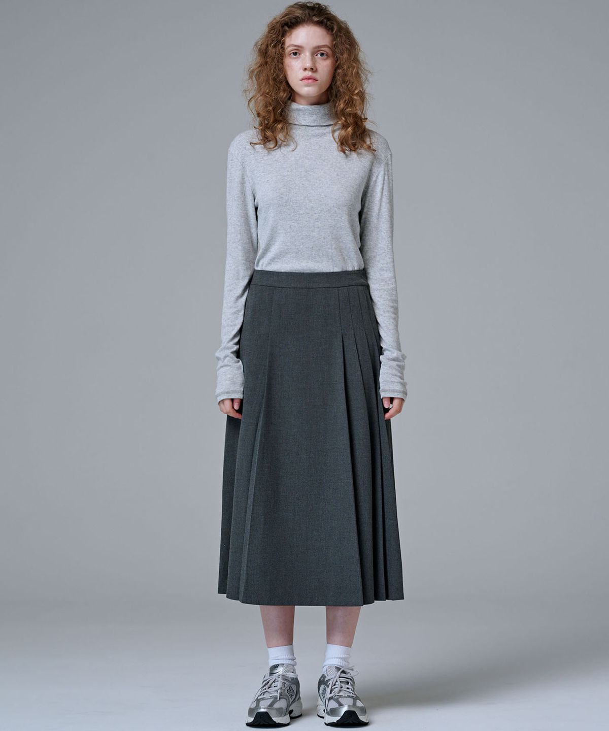 마롭(MALOUPE) 5109 텍스쳐 롤넥 티셔츠 (그레이)
