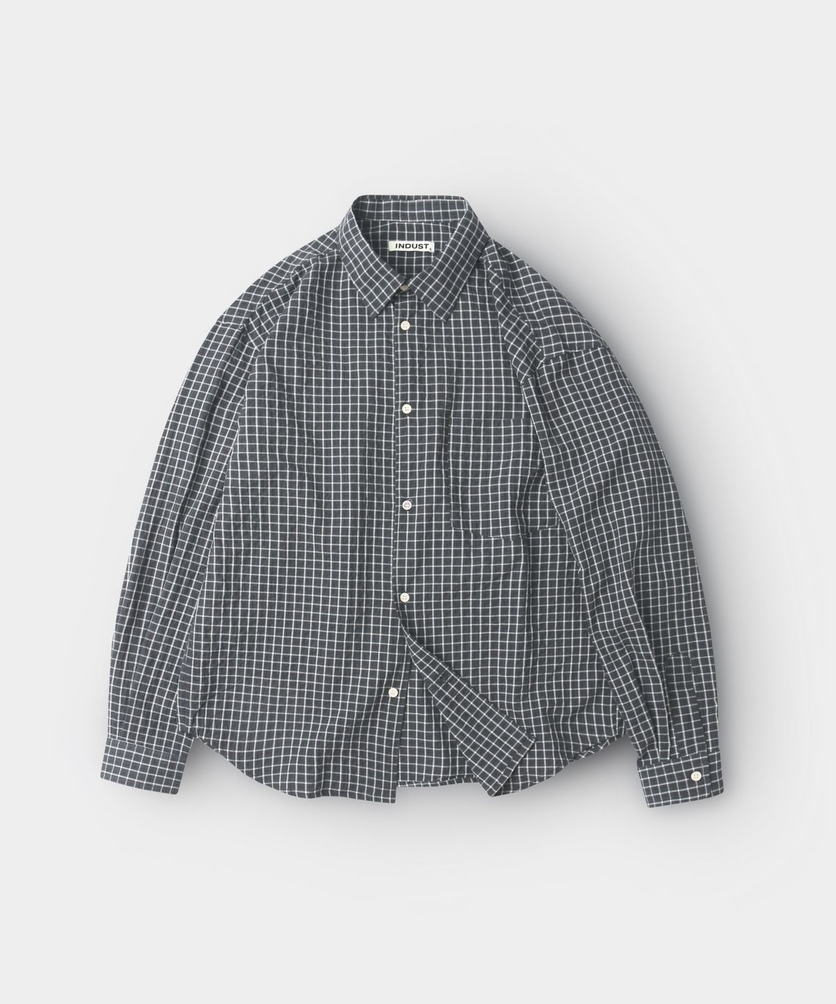 인더스트(INDUST) 크레스트 리저브 체크 셔츠_2color