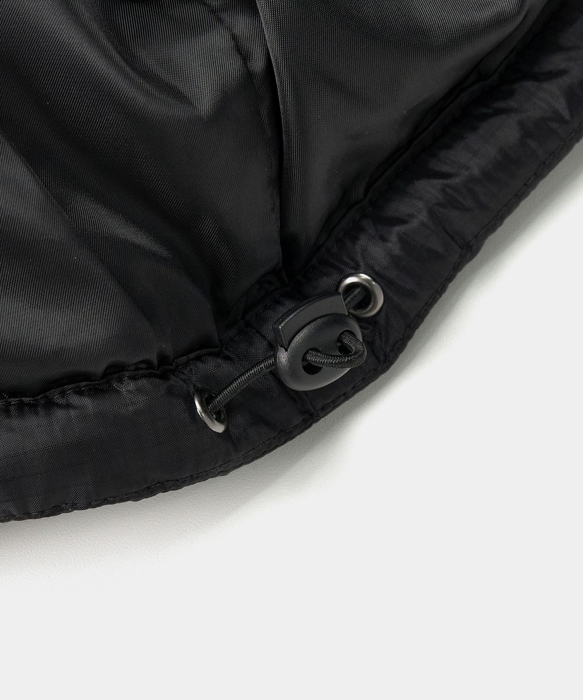 엑스컨테이너(EXCONTAINER) 립스탑 후디드 패딩 점퍼 (BLACK)