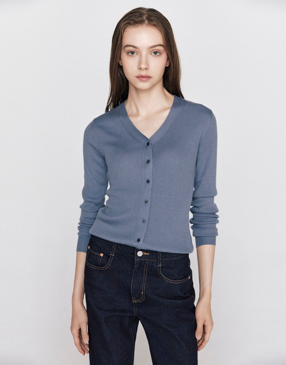 지오다노(GIORDANO) 골지 브이넥 가디건(14GG) 355904 [4color]