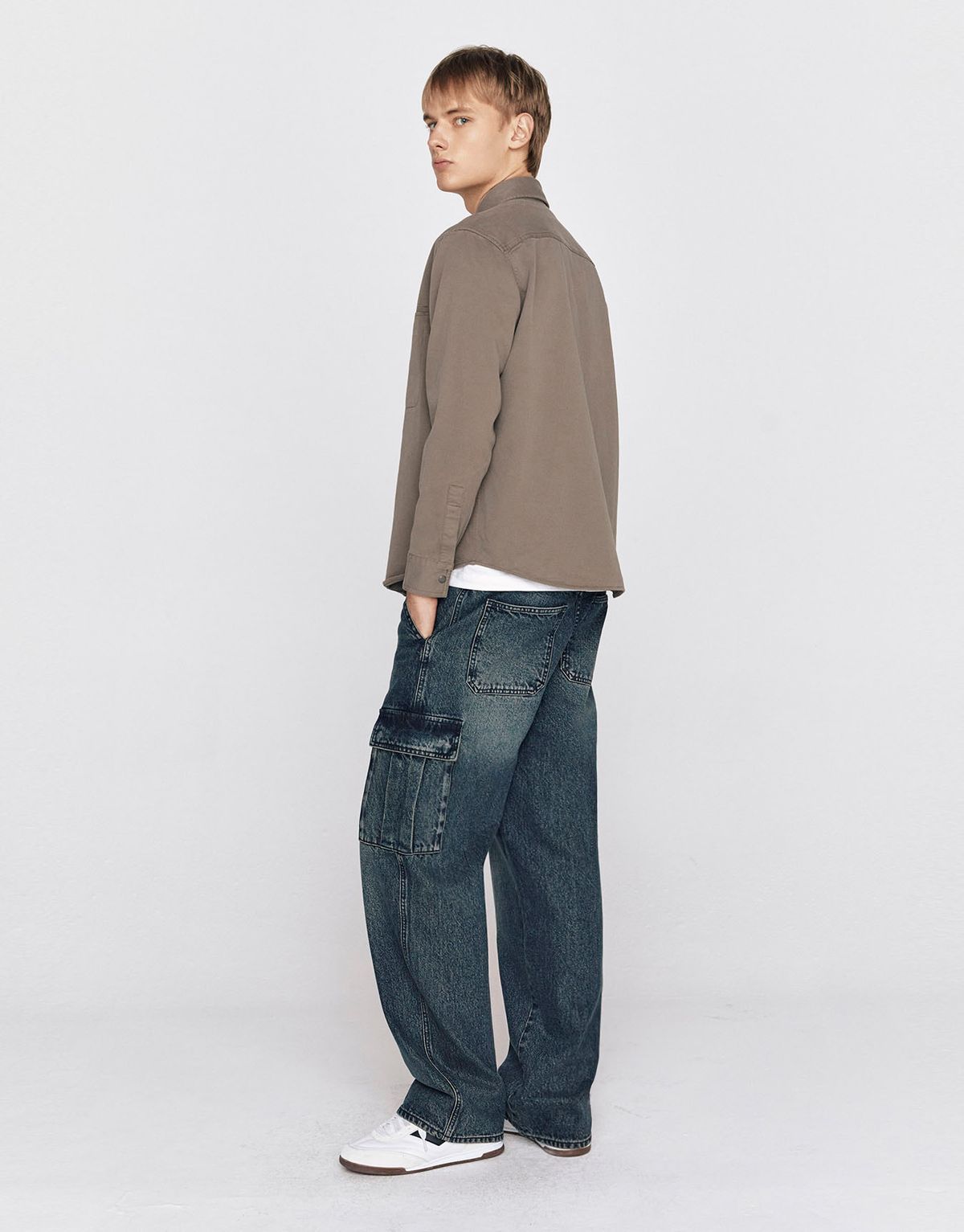 지오다노(GIORDANO) 카고 와이드 데님 팬츠 115945 [2color]