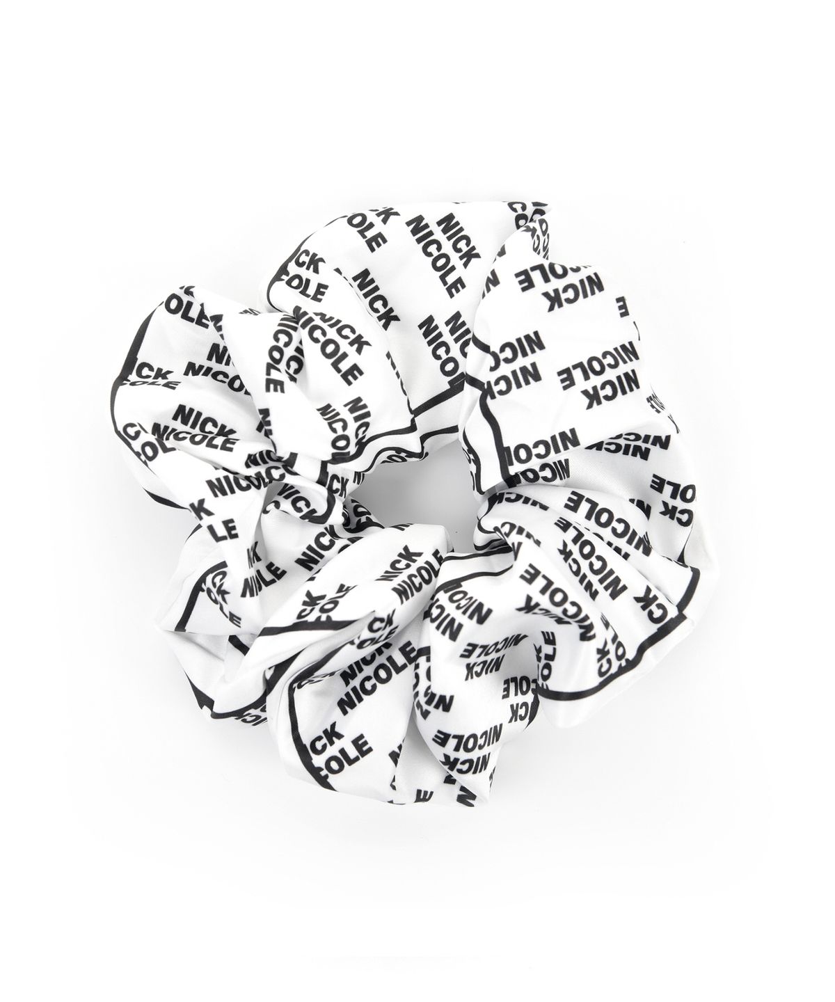 닉앤니콜(NICK&NICOLE) NICOLE LOGO SATIN HAIR SCRUNCHIE_2 COLOR
