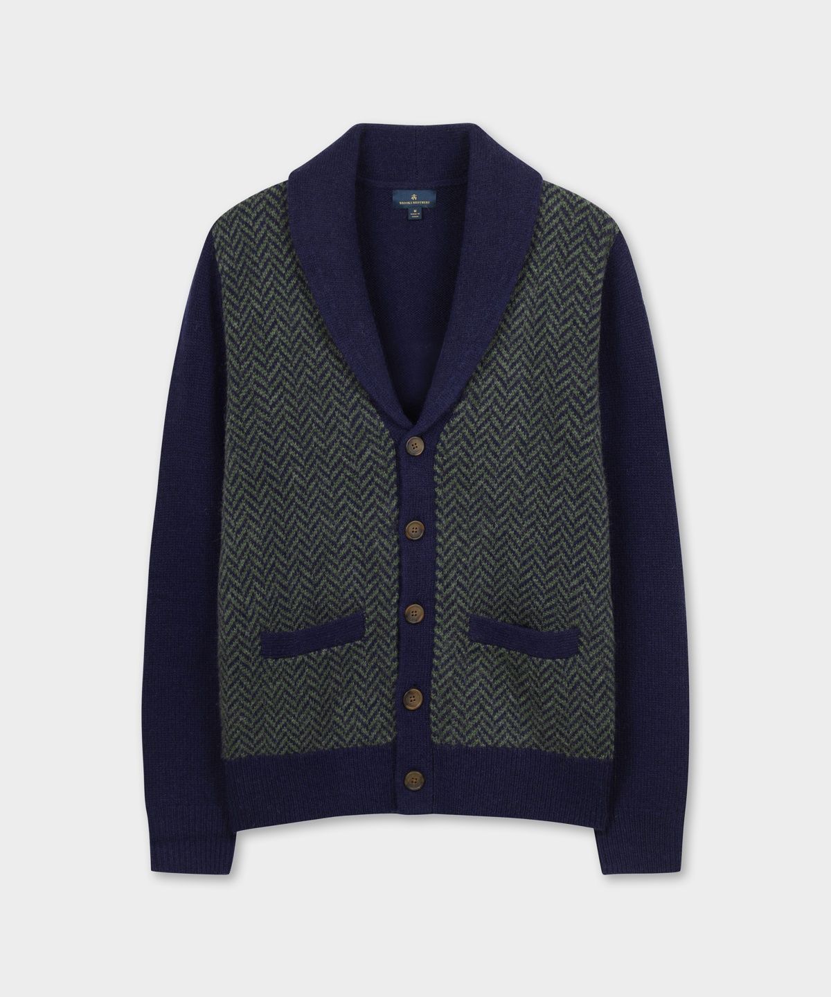 브룩스 브라더스(BROOKS BROTHERS) 울 헤링본 숄 가디건 (멀티) (BBWCMFF401)