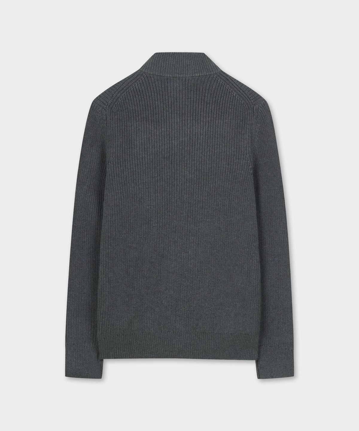브룩스 브라더스(BROOKS BROTHERS) 코튼 립 모크넥 가디건 (차콜) (BBWCMMF401)