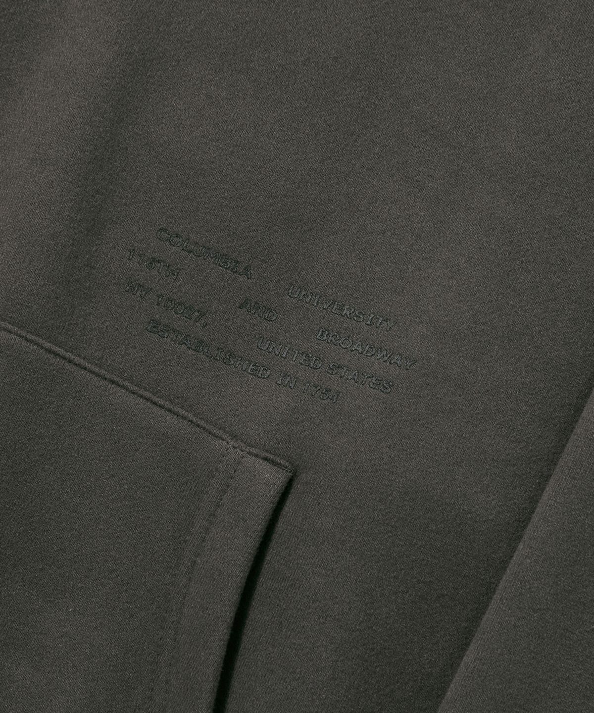 컬럼비아 유니버시티(COLUMBIA UNIVERSITY) NYC 1754 HEAVY FLEECE HOODIE_SLATE BLACK