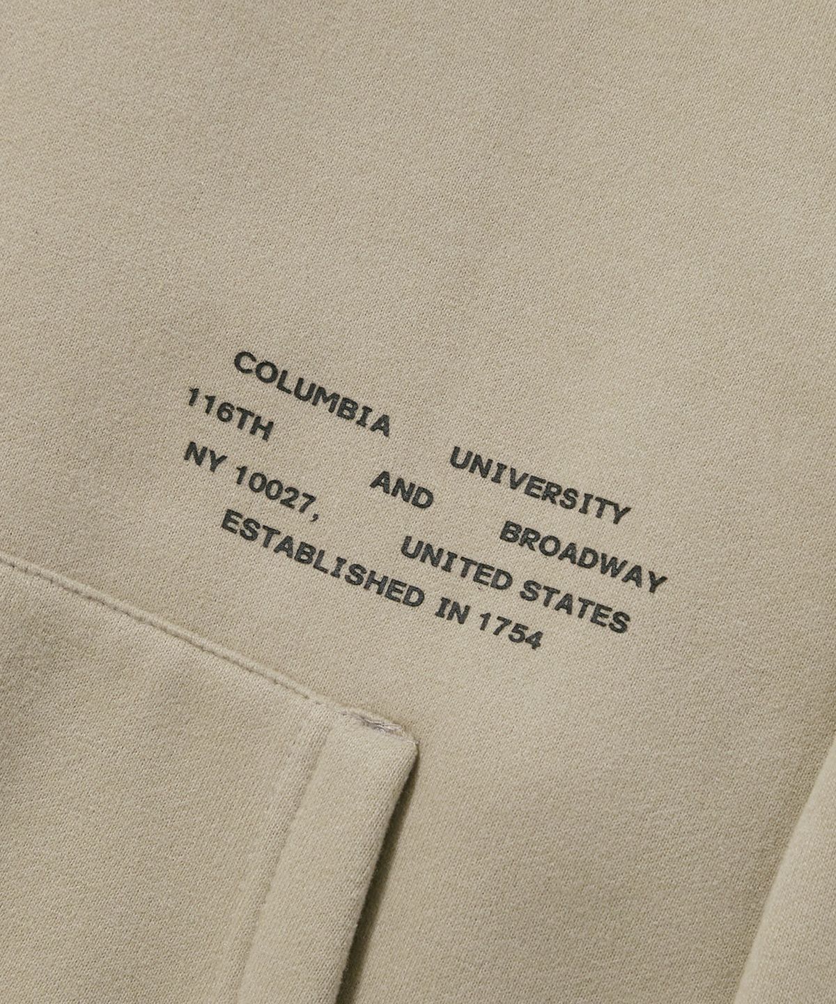 컬럼비아 유니버시티(COLUMBIA UNIVERSITY) NYC 1754 HEAVY FLEECE HOODIE_NATURAL BEIGE
