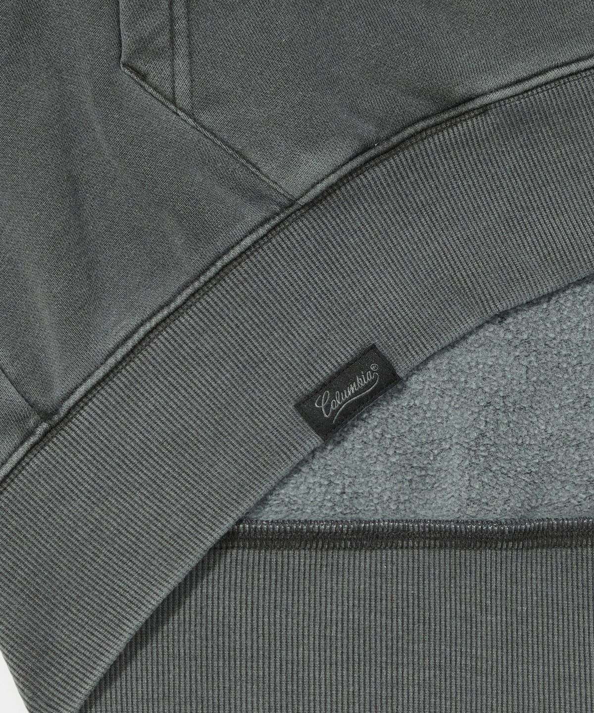 컬럼비아 유니버시티(COLUMBIA UNIVERSITY) NY STREET TAIL DYEING FLEECE ZIP-UP HOODIE_CHARCOAL