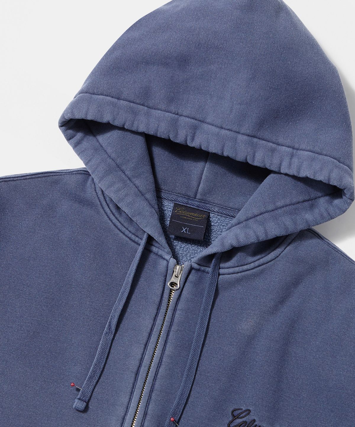 컬럼비아 유니버시티(COLUMBIA UNIVERSITY) NY STREET TAIL DYEING FLEECE ZIP-UP HOODIE_NAVY