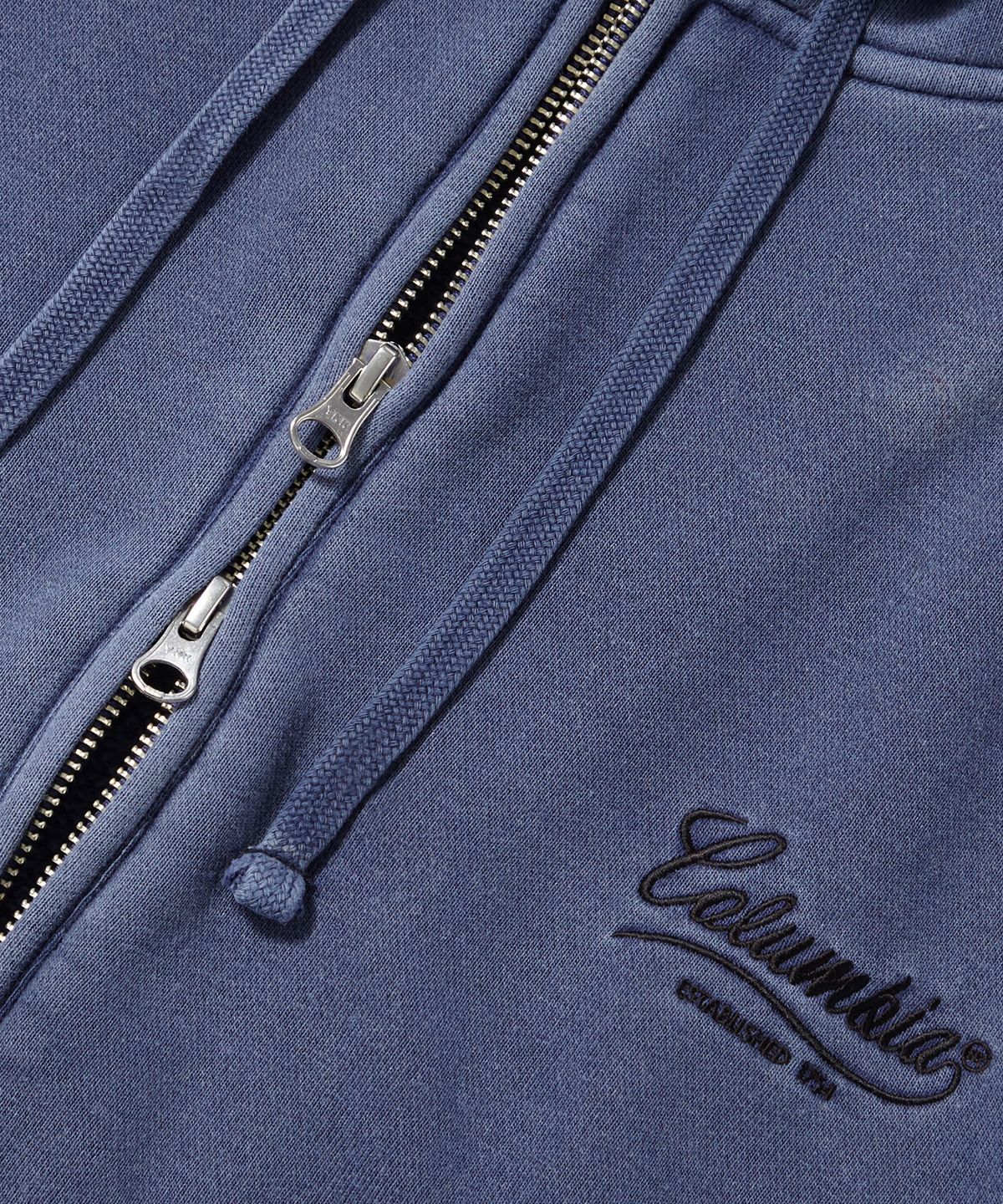 컬럼비아 유니버시티(COLUMBIA UNIVERSITY) NY STREET TAIL DYEING FLEECE ZIP-UP HOODIE_NAVY