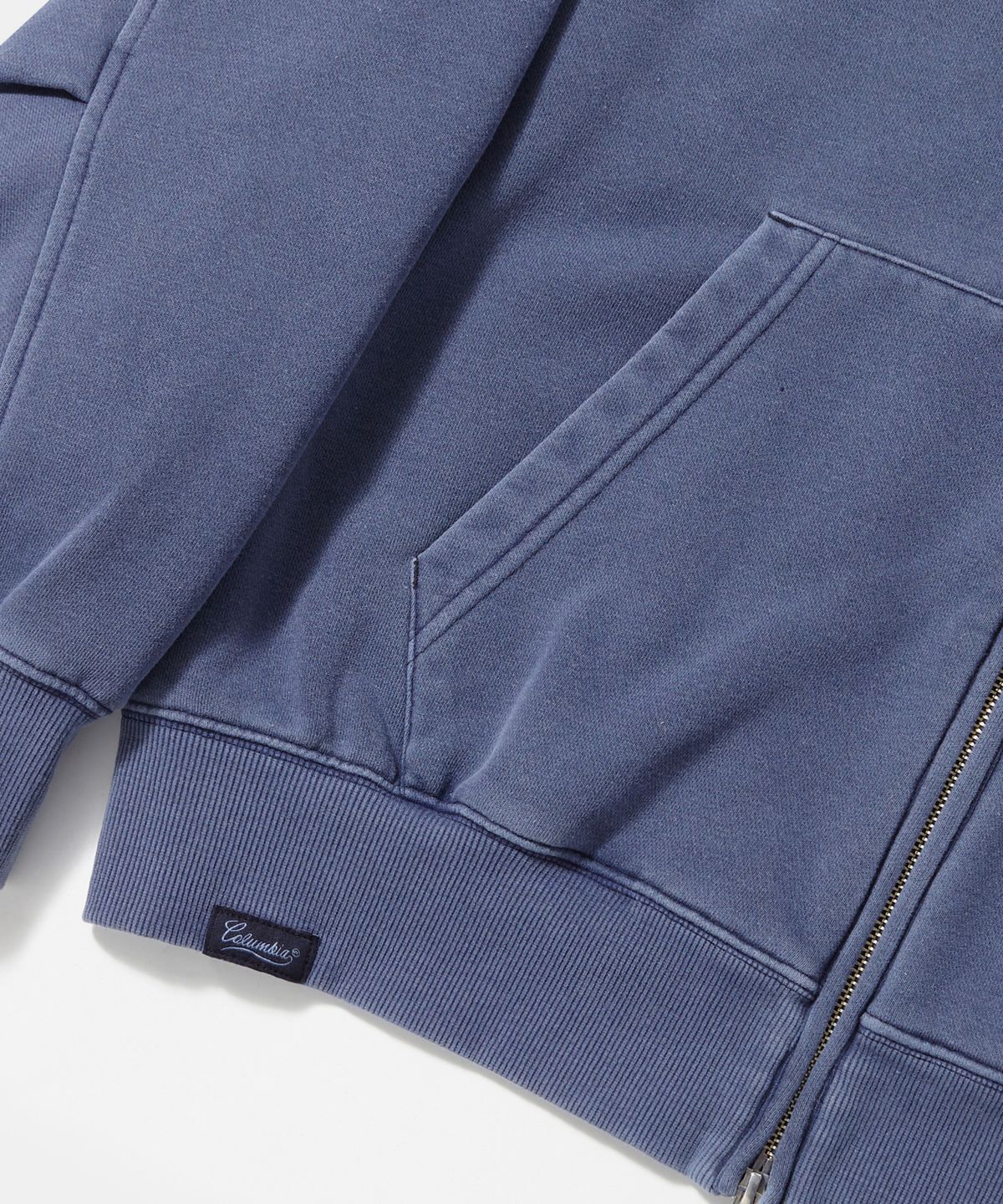 컬럼비아 유니버시티(COLUMBIA UNIVERSITY) NY STREET TAIL DYEING FLEECE ZIP-UP HOODIE_NAVY
