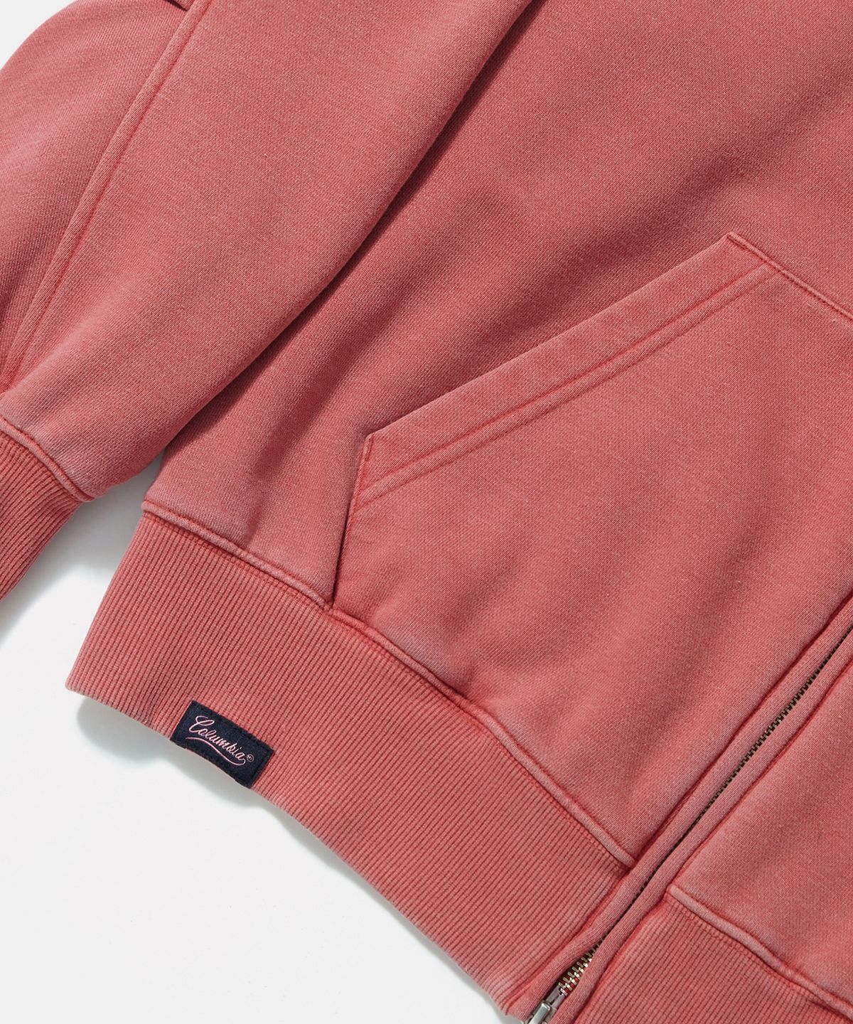 컬럼비아 유니버시티(COLUMBIA UNIVERSITY) NY STREET TAIL DYEING FLEECE ZIP-UP HOODIE_RED
