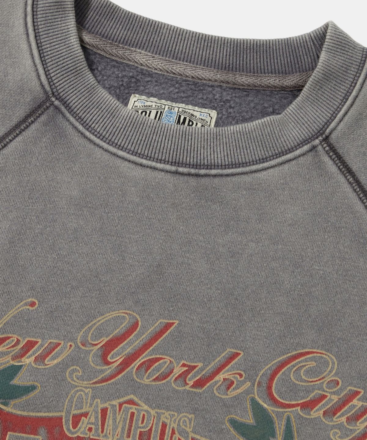 컬럼비아 유니버시티(COLUMBIA UNIVERSITY) CAMPUS WASHED FLEECE WOMEN CREW NECK_GRAY