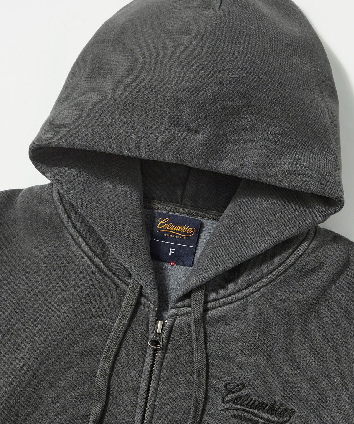 컬럼비아 유니버시티(COLUMBIA UNIVERSITY) NY STREET DYEING FLEECE WOMENS HOODIE_CHARCOAL