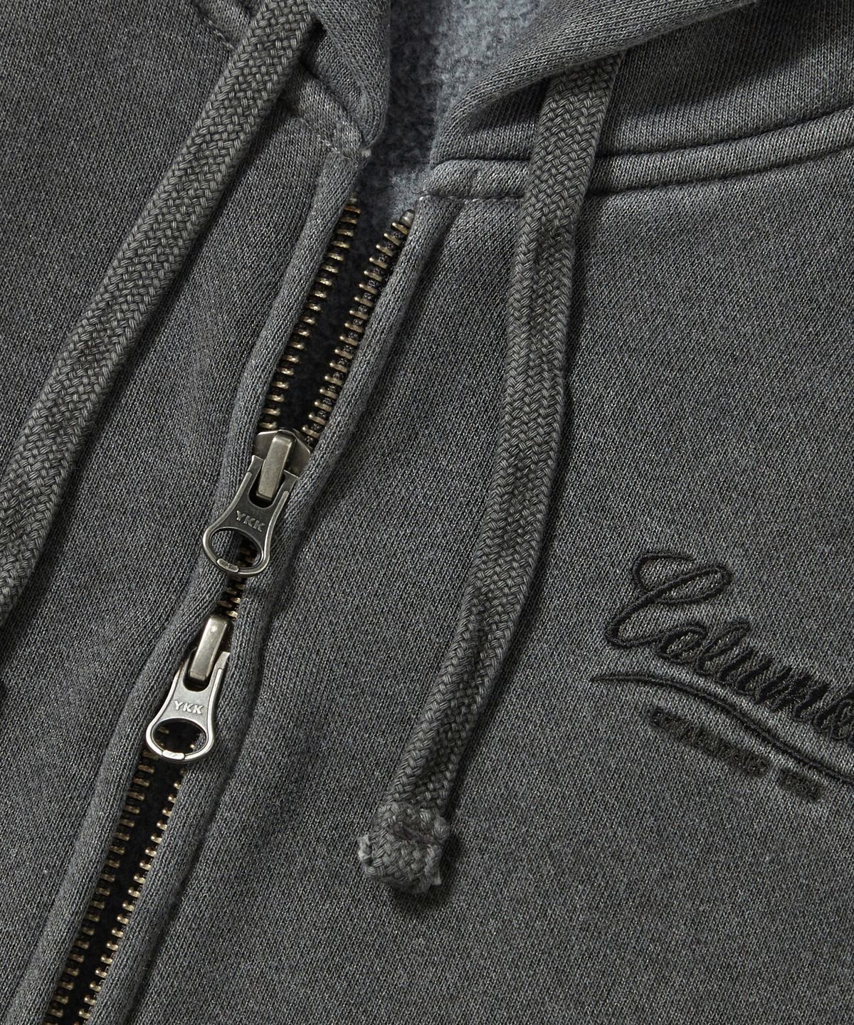 컬럼비아 유니버시티(COLUMBIA UNIVERSITY) NY STREET DYEING FLEECE WOMENS HOODIE_CHARCOAL