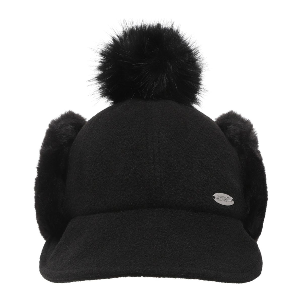 내셔널지오그래픽(NATIONALGEOGRAPHIC) N253AHA040 모직 귀달이 방울캡 BLACK