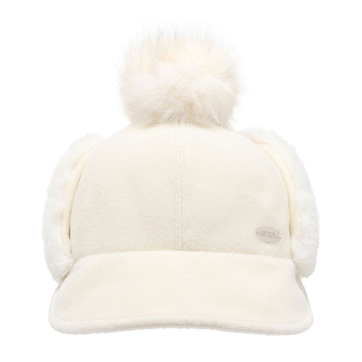 내셔널지오그래픽(NATIONALGEOGRAPHIC) N253AHA040 모직 귀달이 방울캡 IVORY