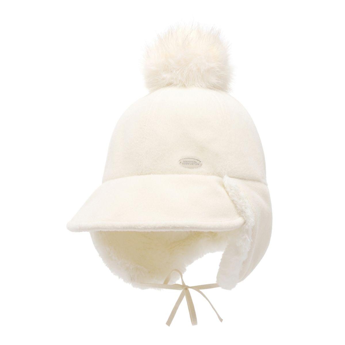 내셔널지오그래픽(NATIONALGEOGRAPHIC) N253AHA040 모직 귀달이 방울캡 IVORY