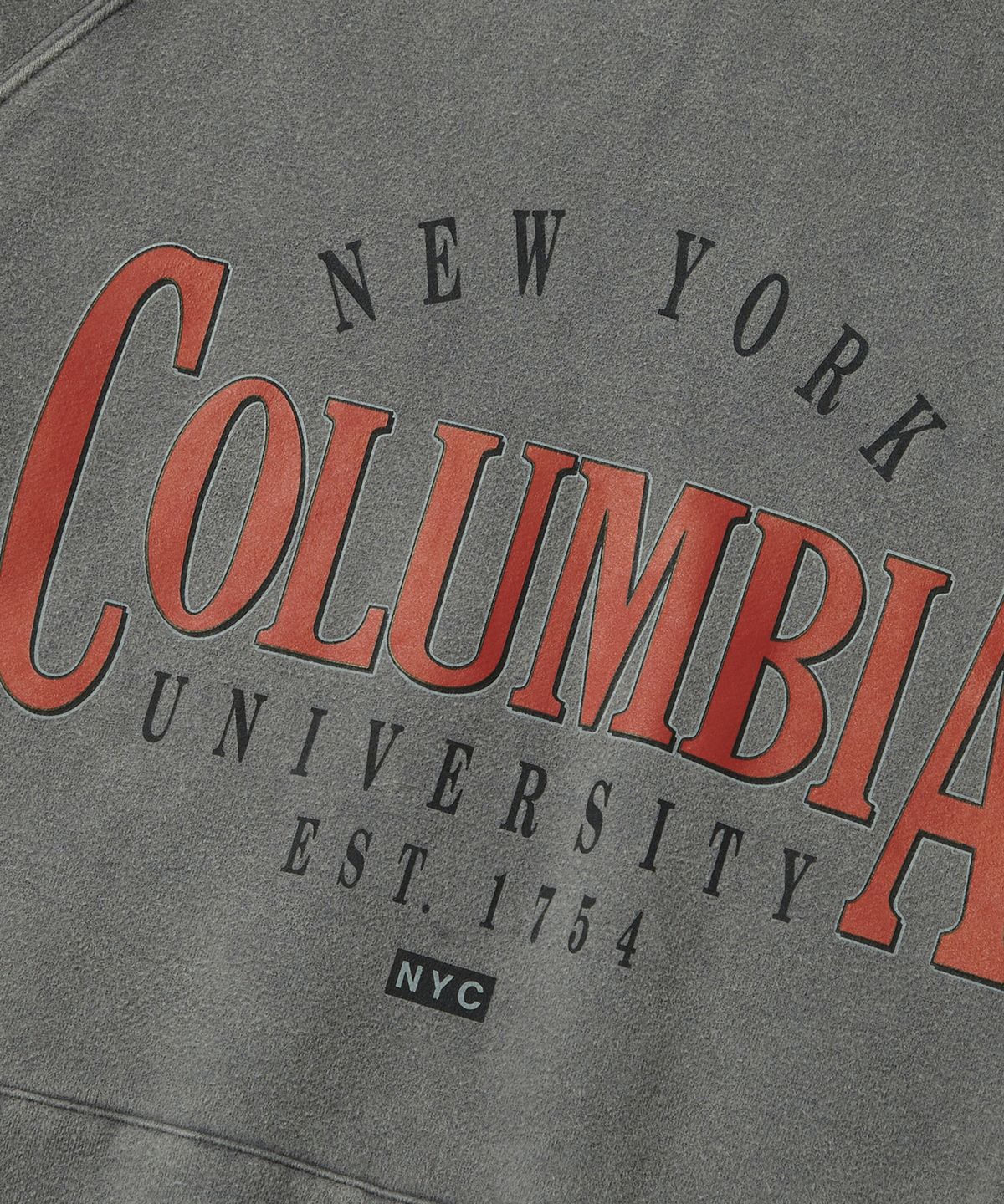 컬럼비아 유니버시티(COLUMBIA UNIVERSITY) VTG CRACK WASHED HEAVY FLEECE HOODIE _GRAY