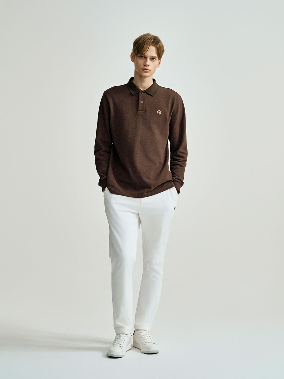 세르지오 타키니(SERGIO TACCHINI) U 클래식 유니섹스 긴팔 폴로 (D.Brown)