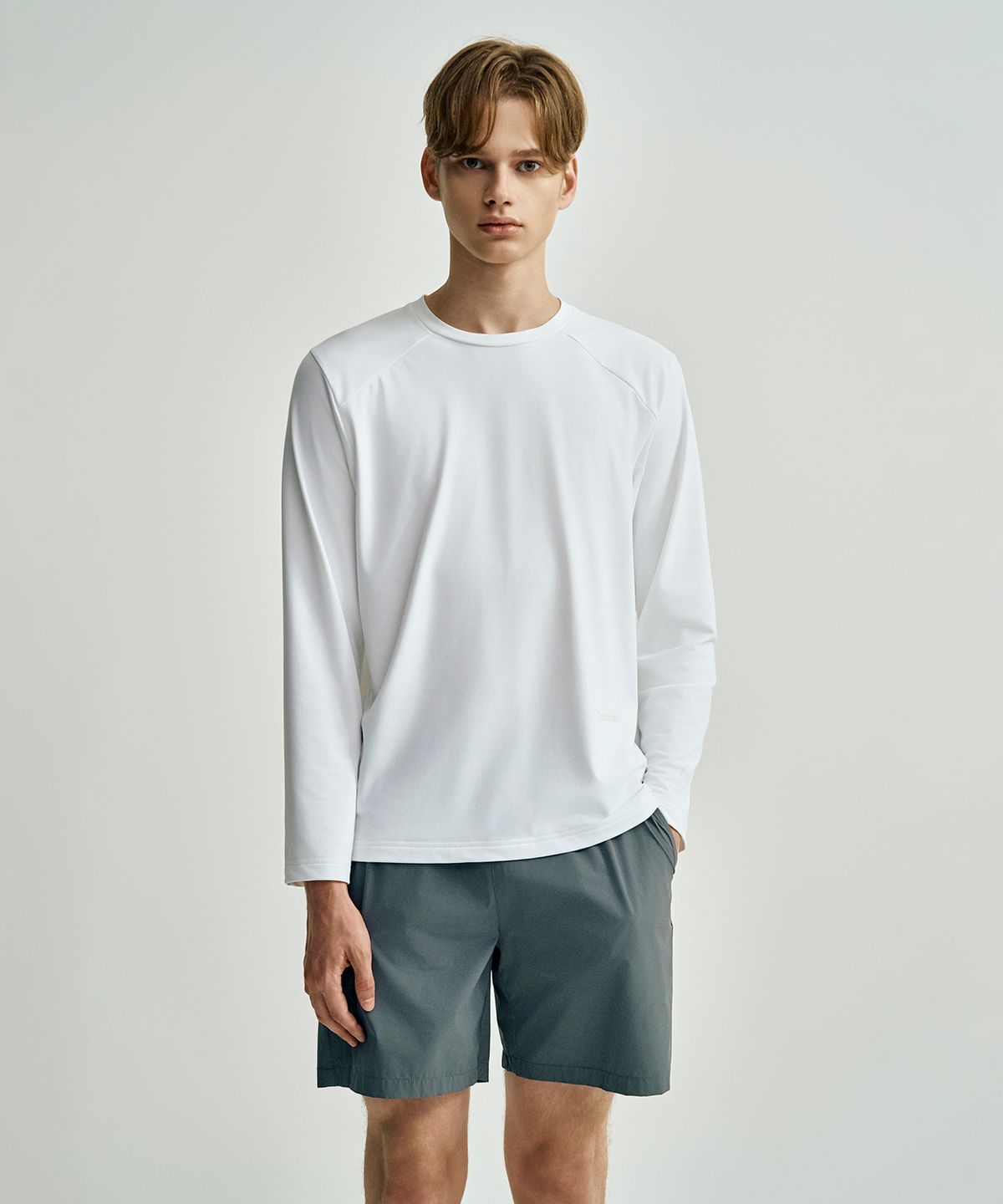세르지오 타키니(SERGIO TACCHINI) M 쿠쉬웜 긴팔 티셔츠 (White)