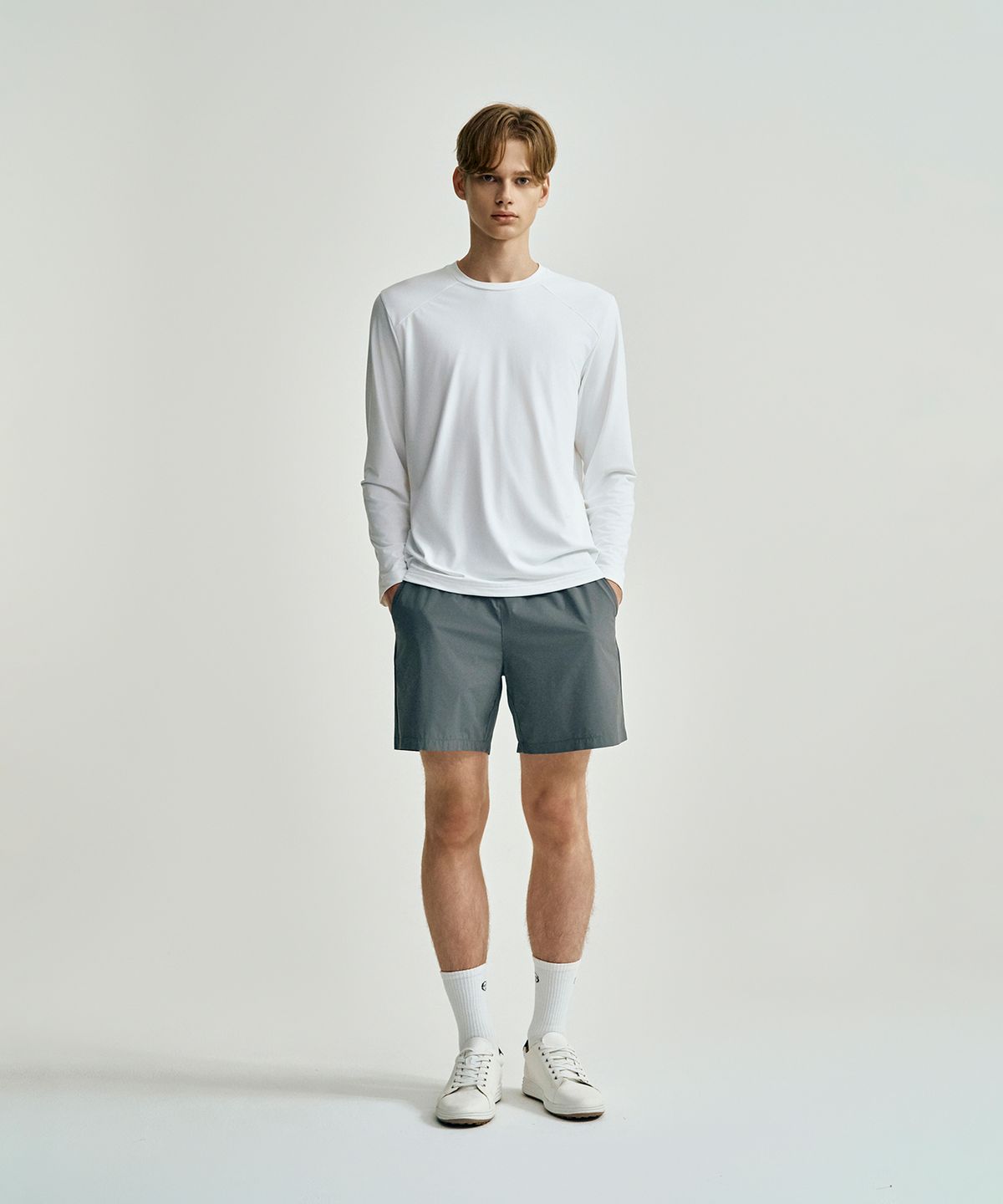 세르지오 타키니(SERGIO TACCHINI) M 쿠쉬웜 긴팔 티셔츠 (White)