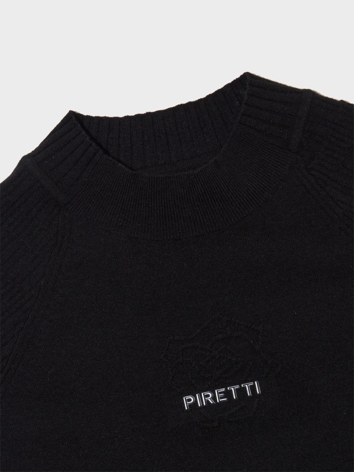 피레티(PIRETTI) 캡슐 베이스 모크넥 스웨터 W_Black