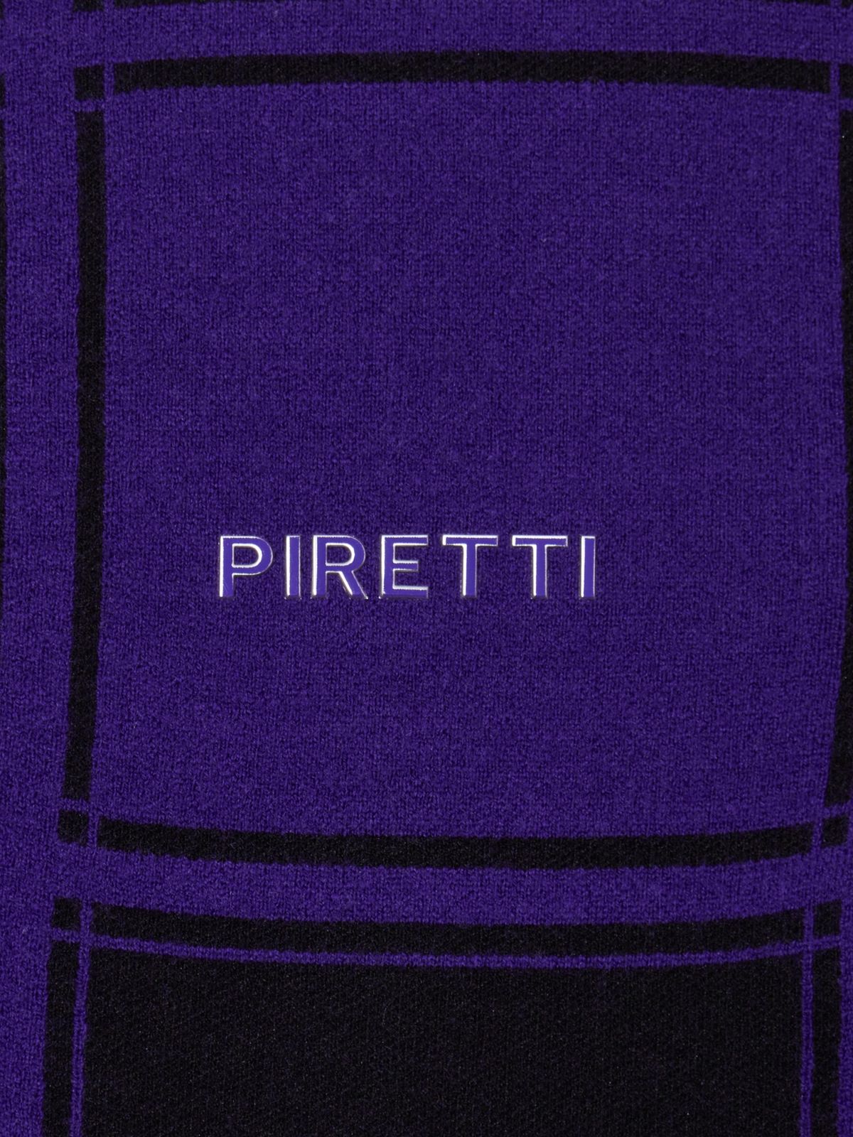 피레티(PIRETTI) 캡슐 체크 크루넥 스웨터 M_Purple