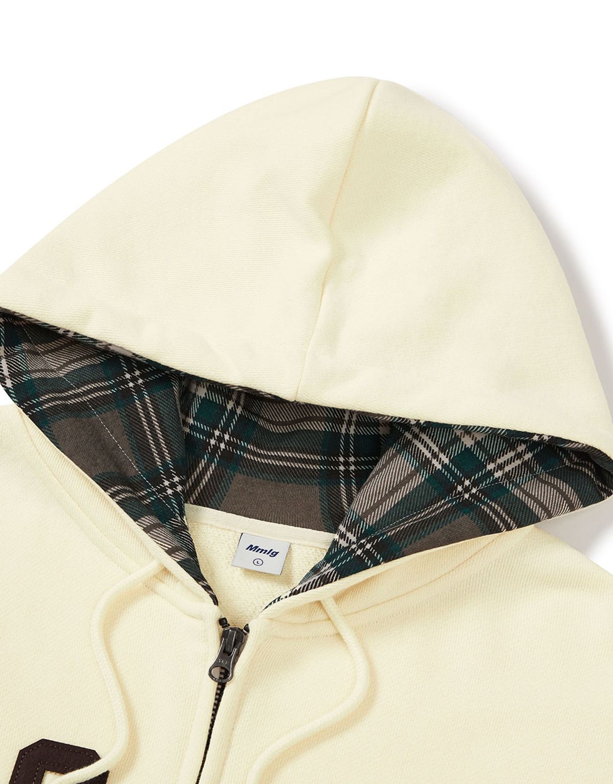엠엠엘지(MMLG) [Mmlg] CHECK PATTERN HOOD ZIPUP (NATURAL SOAP)