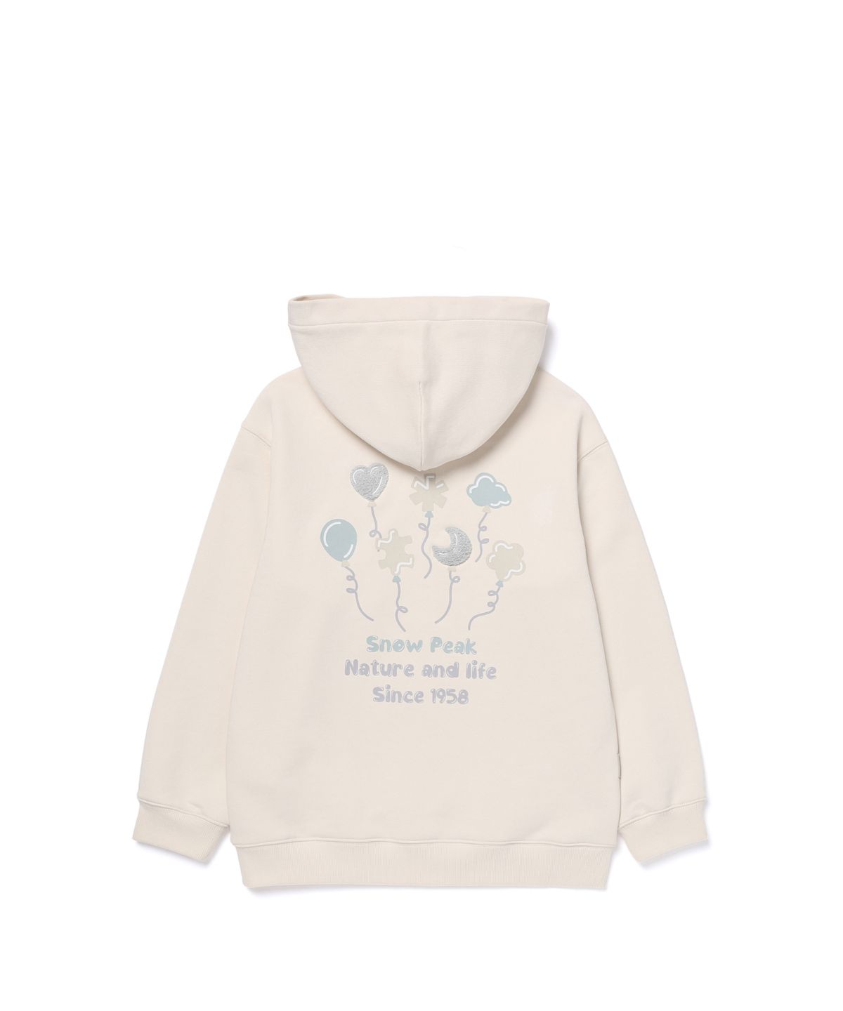 스노우피크 어패럴 키즈(SNOWPEAK APPAREL KIDS) 키즈 그래픽 후드 티셔츠 (S25FKFHD80) Cream