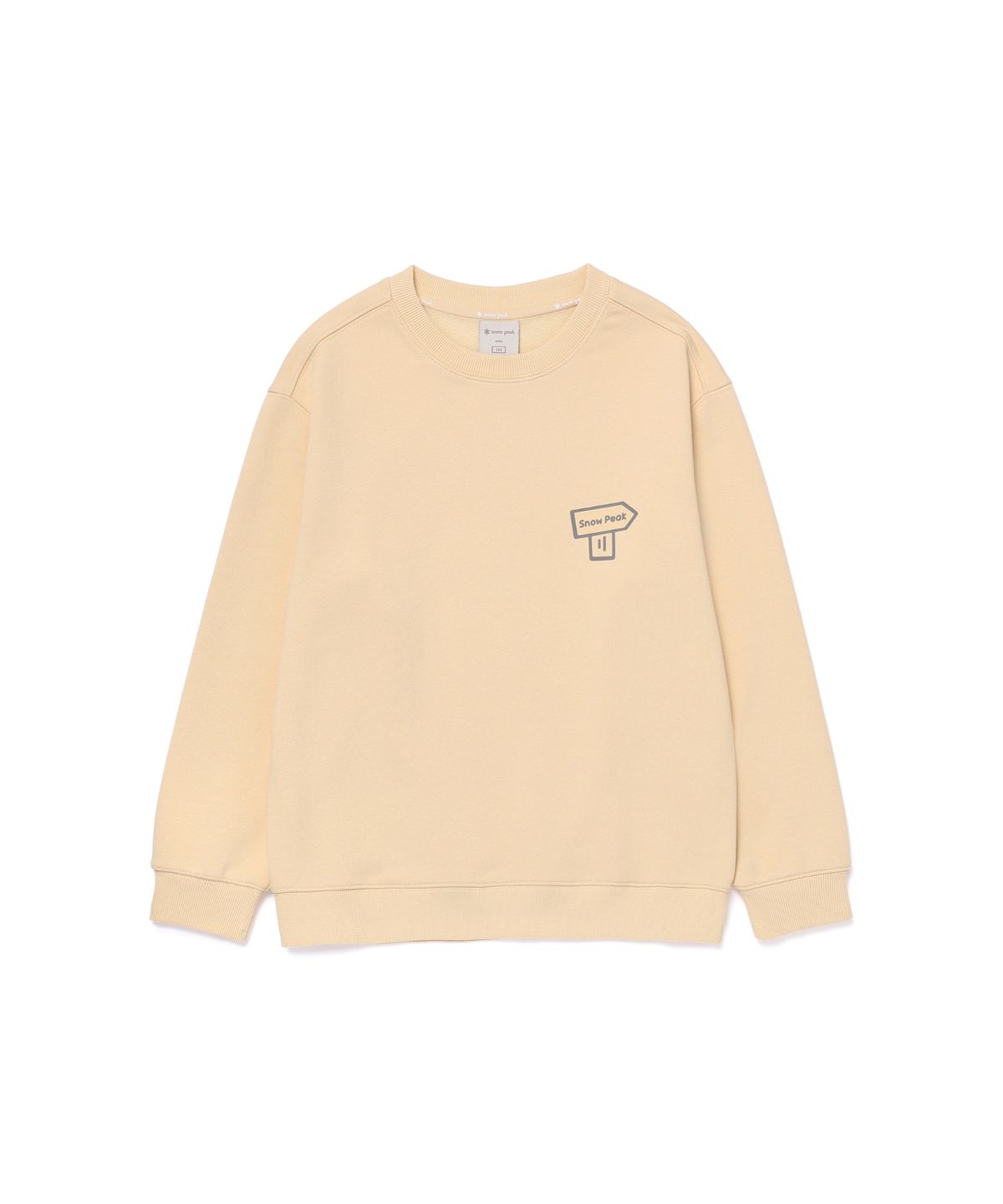 스노우피크 어패럴 키즈(SNOWPEAK APPAREL KIDS) 키즈 그래픽 맨투맨 (S25FKFHT80) Butter Yellow