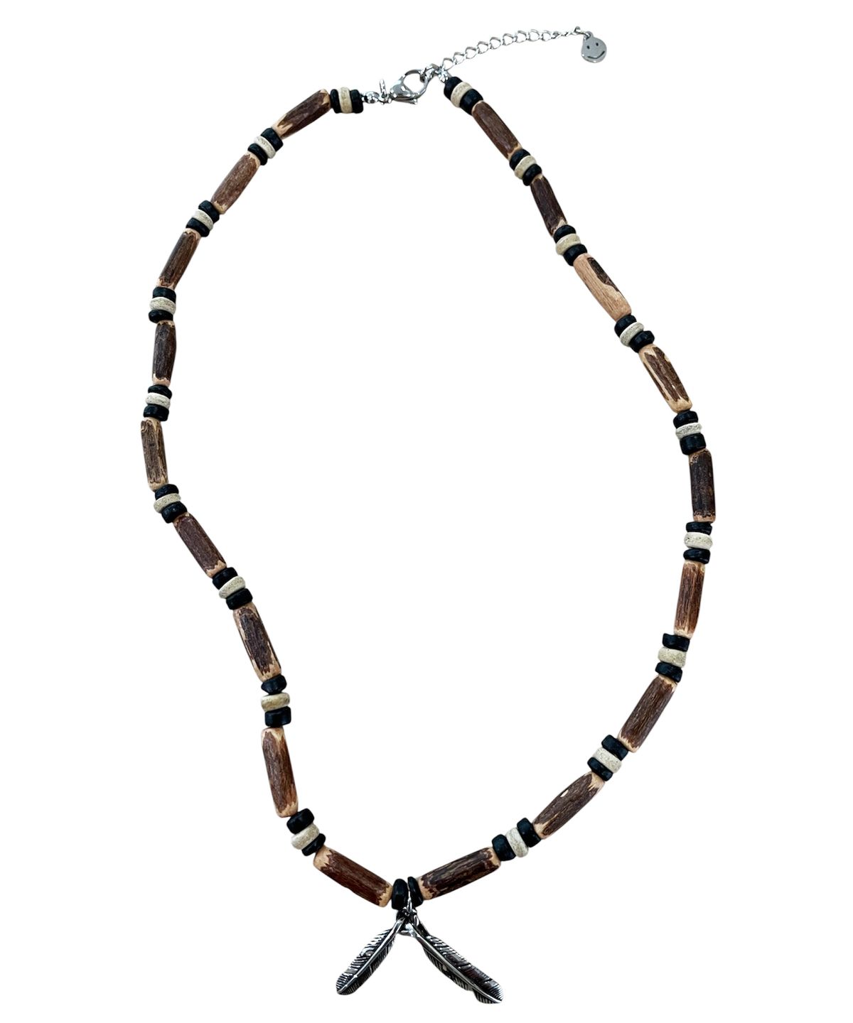 스케이터락(SK8ER ROCK) Vintage Feather Wooden Necklace ((mixed wood))