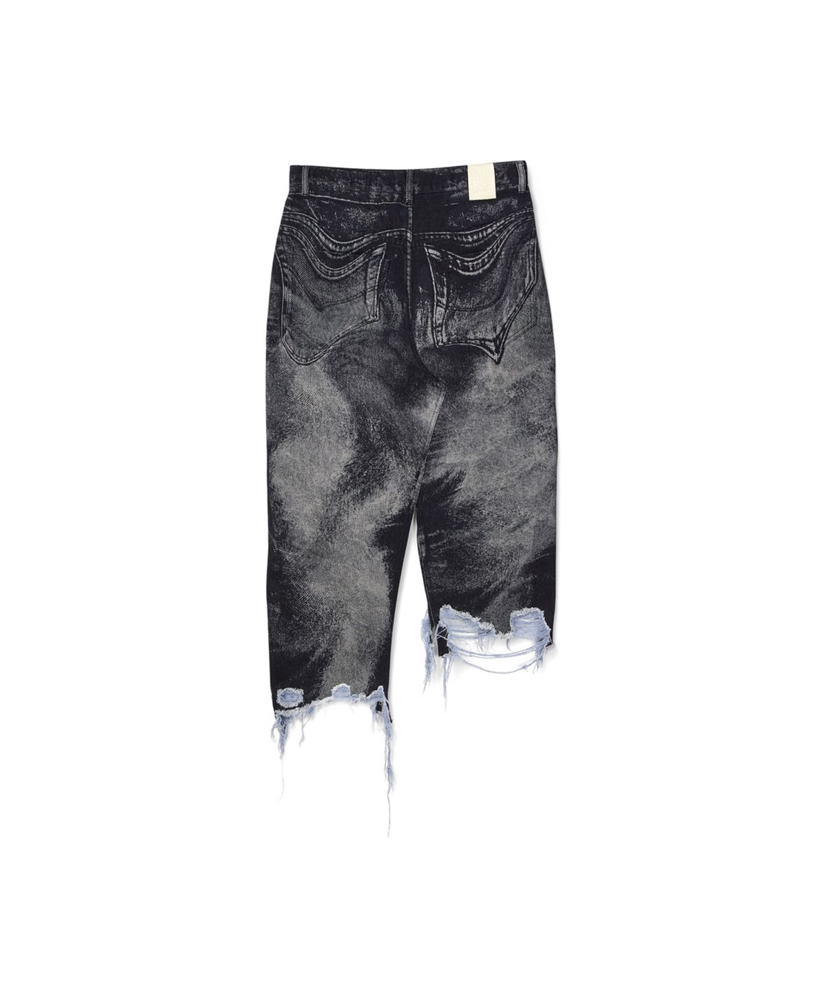 캠퍼랩(CAMPERLAB) Distorted Denim Skirt Black-Grey